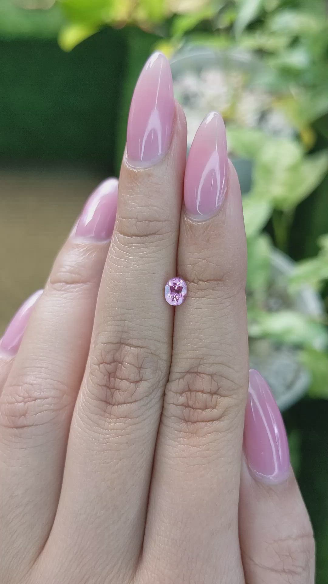 0.49 Ct. Pink Sapphire from Ceylon (Sri Lanka) Size Video