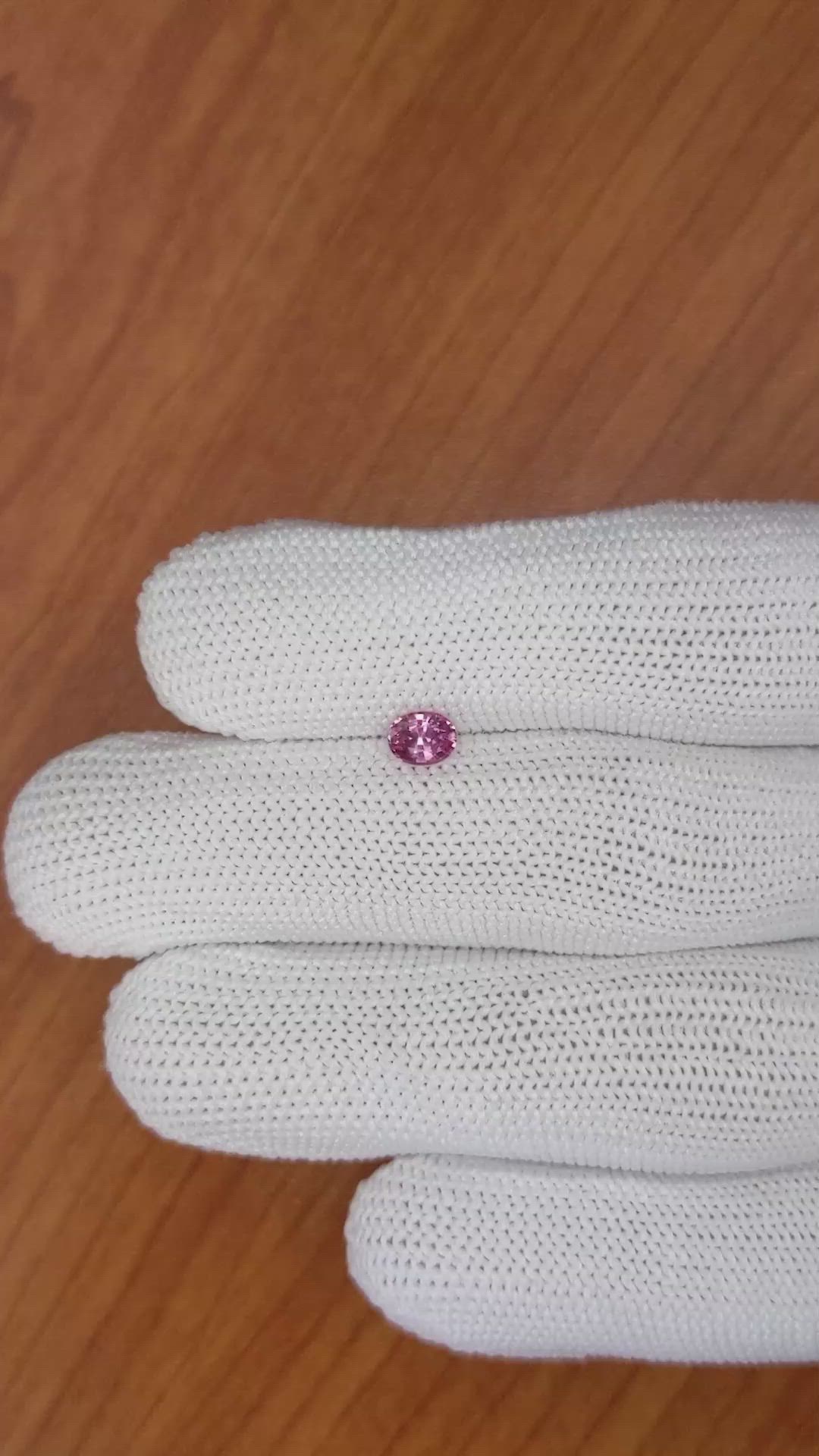 0.49 Ct. Pink Sapphire from Ceylon (Sri Lanka) Size Video