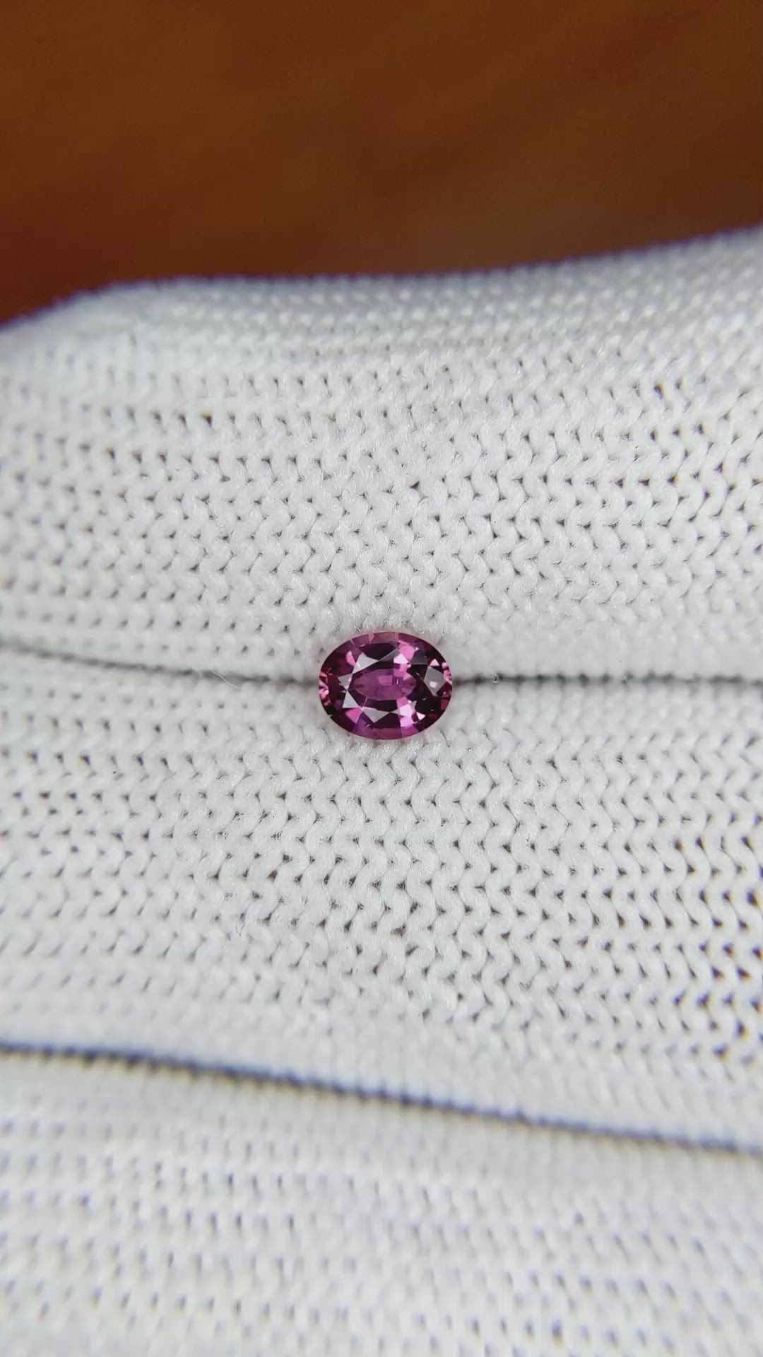 0.43 Ct. Pink Sapphire from Ceylon (Sri Lanka) Size Video