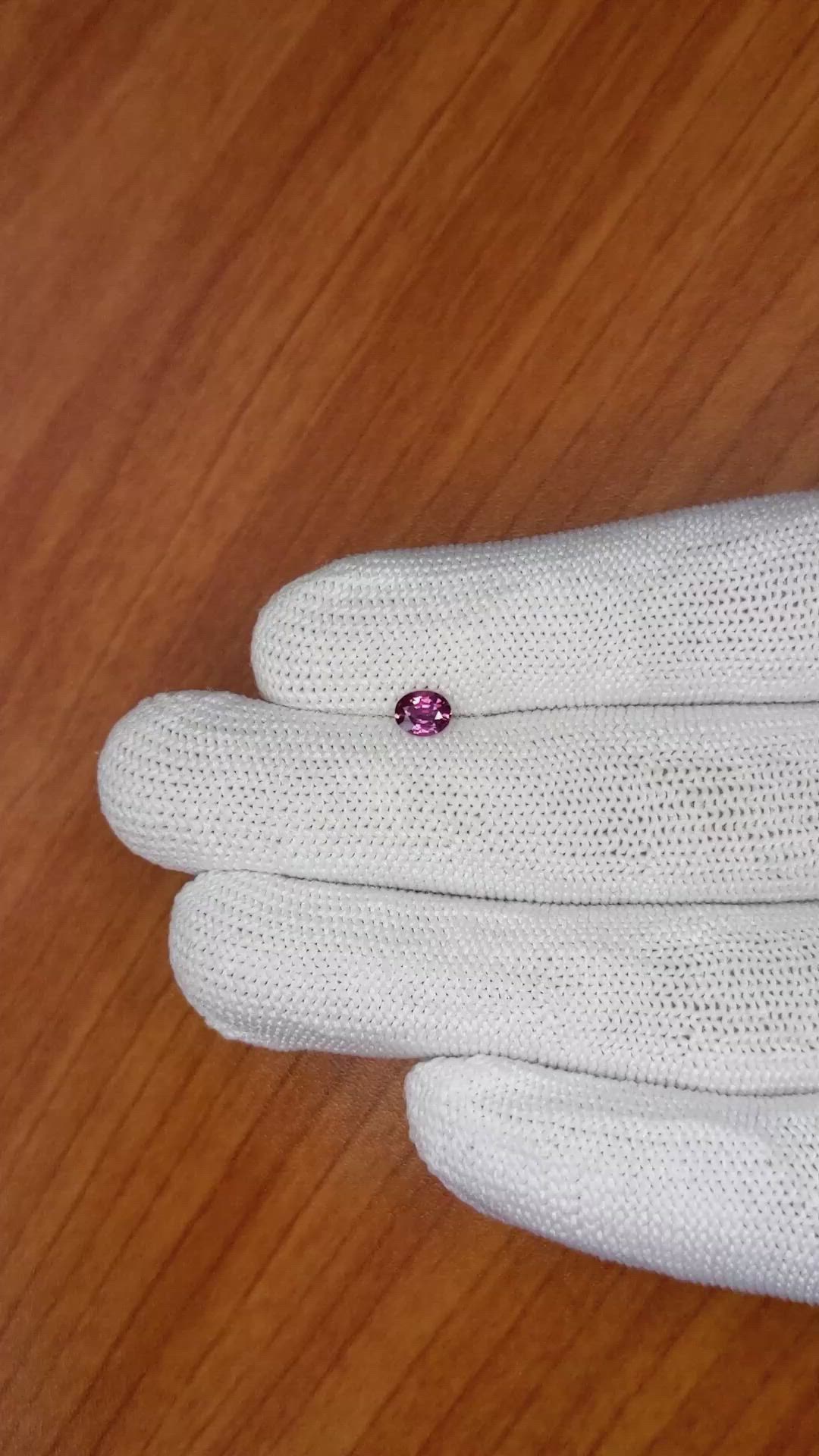 0.43 Ct. Pink Sapphire from Ceylon (Sri Lanka) Size Video