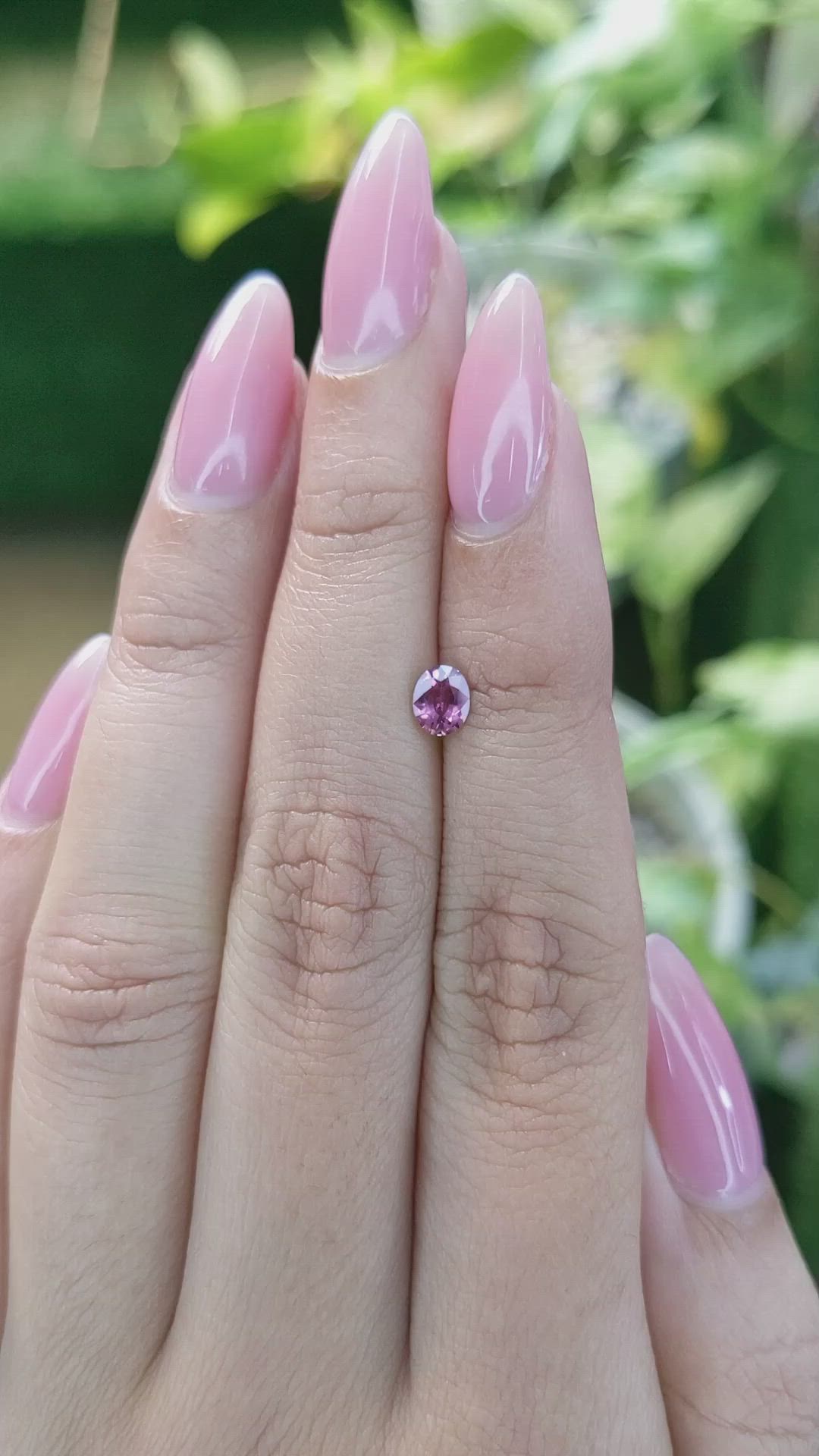 0.43 Ct. Pink Sapphire from Ceylon (Sri Lanka) Size Video
