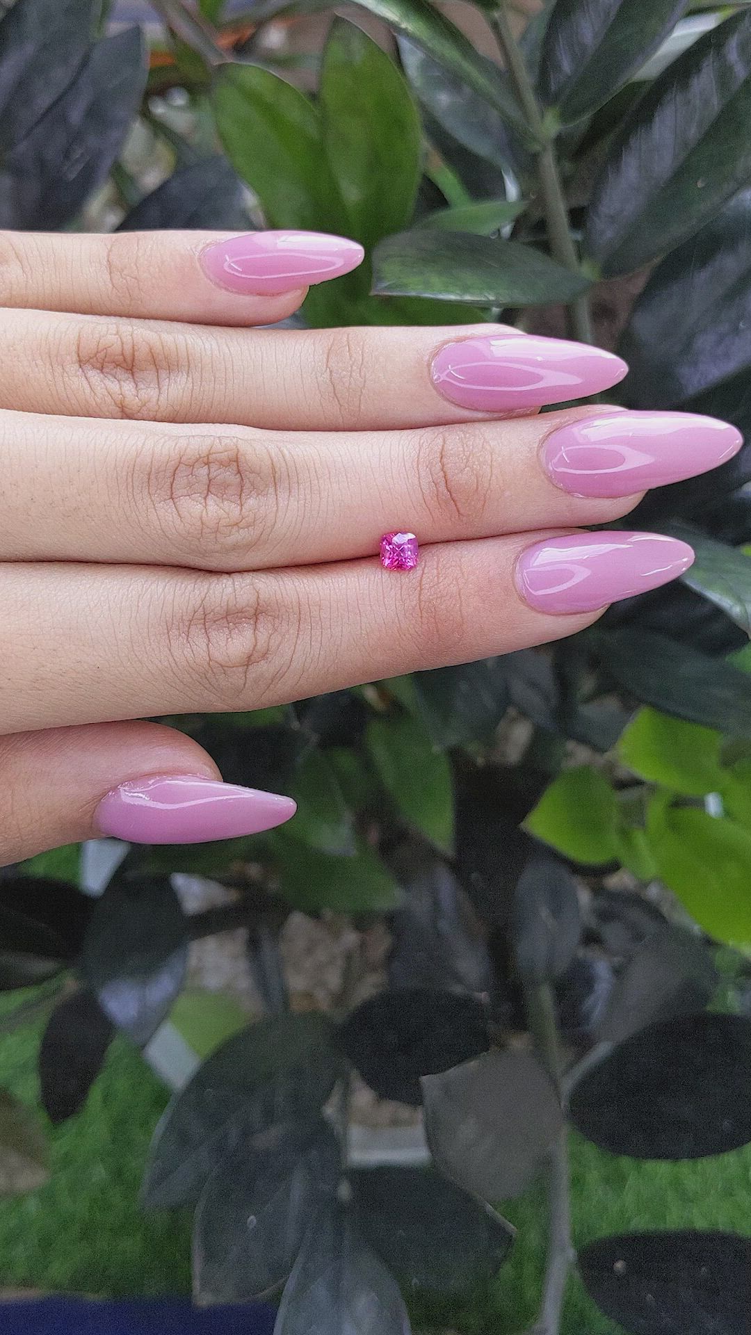 0.68 Ct. Pink Sapphire from Ceylon (Sri Lanka) Size Video