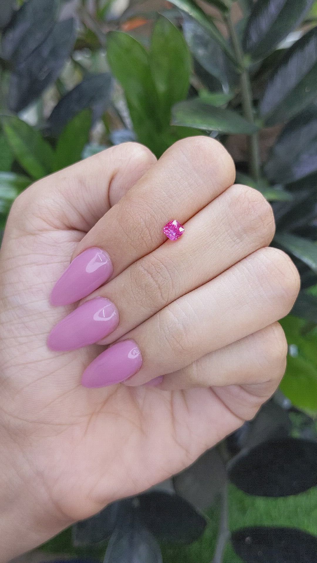 0.68 Ct. Pink Sapphire from Ceylon (Sri Lanka) Size Video