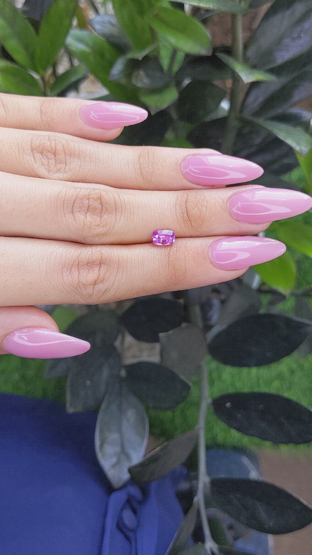 1.05 Ct. Pink Sapphire from Ceylon (Sri Lanka) Size Video