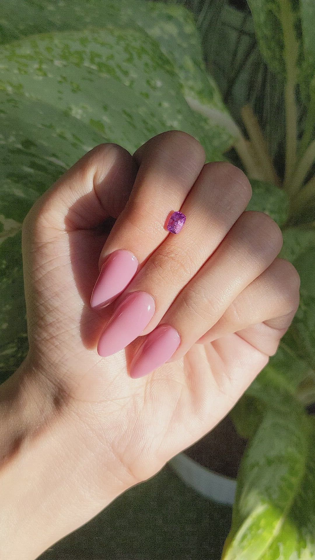 1.05 Ct. Pink Sapphire from Ceylon (Sri Lanka) Size Video