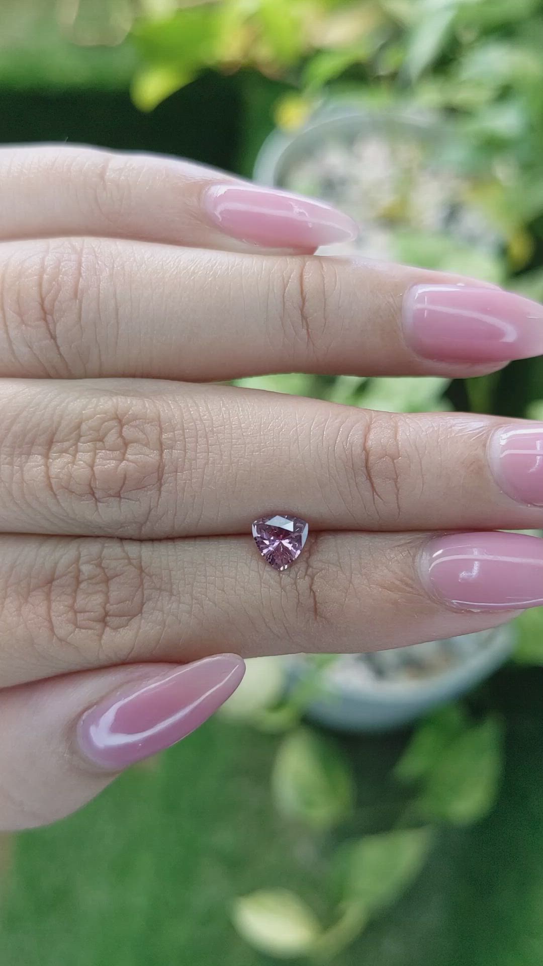 0.70 Ct. Pinkish Brown Sapphire from Ceylon (Sri Lanka) Size Video