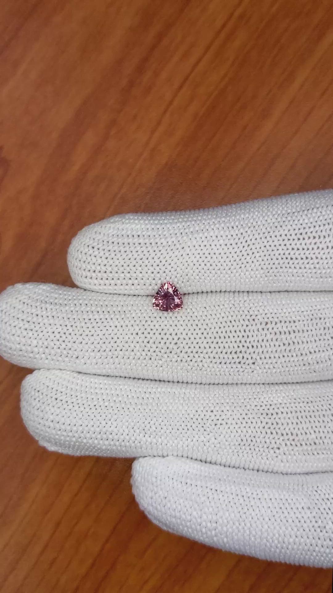 0.70 Ct. Pinkish Brown Sapphire from Ceylon (Sri Lanka) Size Video