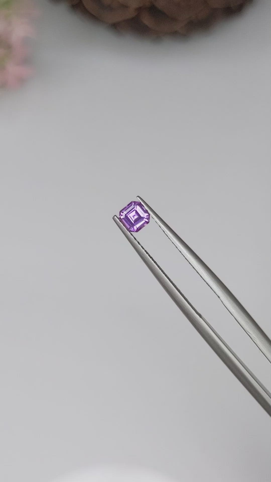 0.40 Ct. Purple Sapphire from Ceylon (Sri Lanka) Size Video