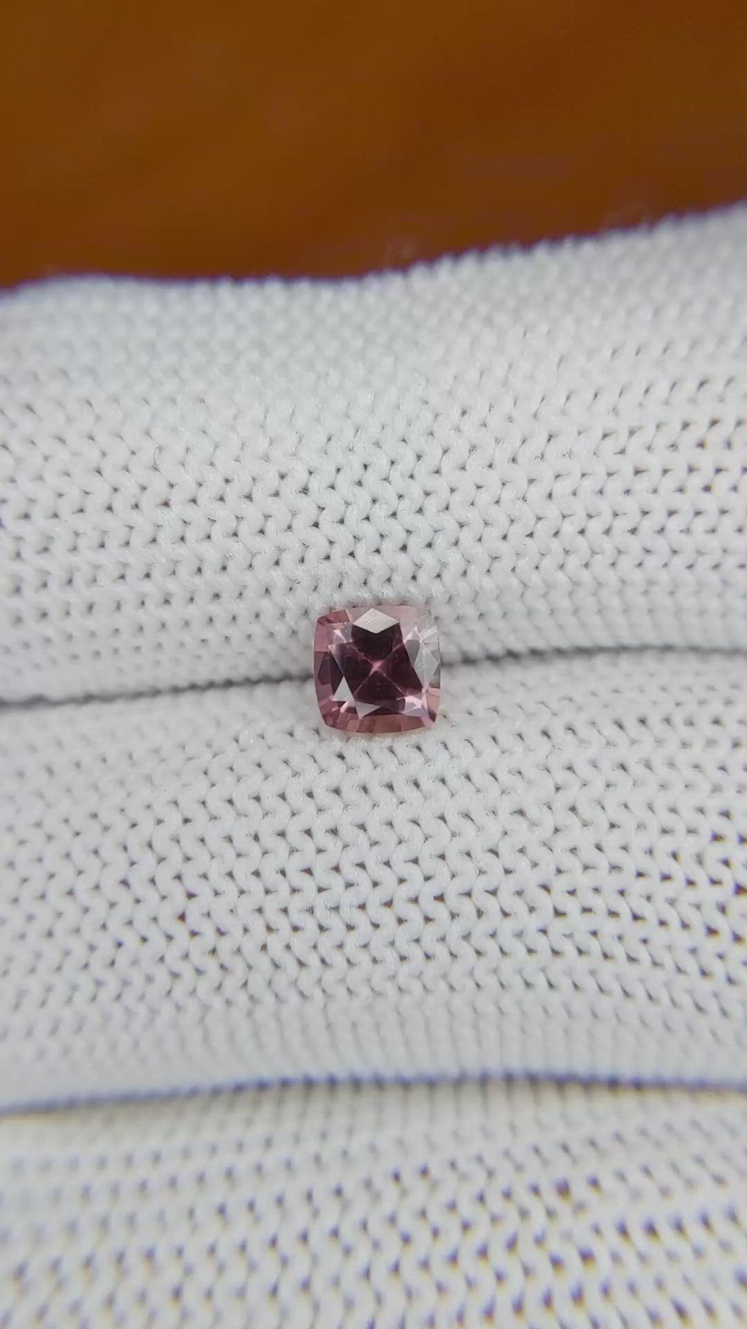 0.69 Ct. Pinkish Brown Sapphire from Ceylon (Sri Lanka) Size Video