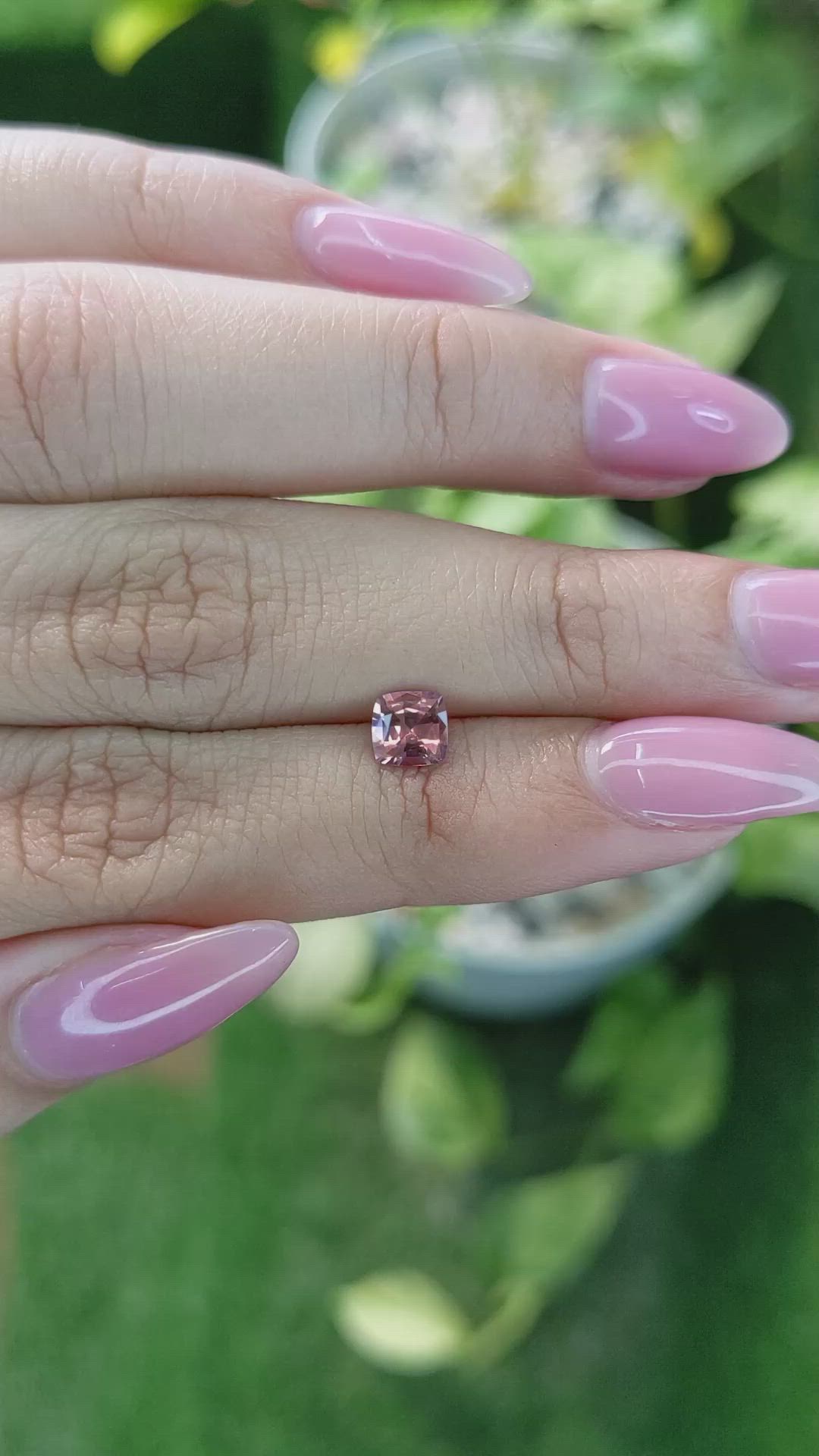 0.69 Ct. Pinkish Brown Sapphire from Ceylon (Sri Lanka) Size Video