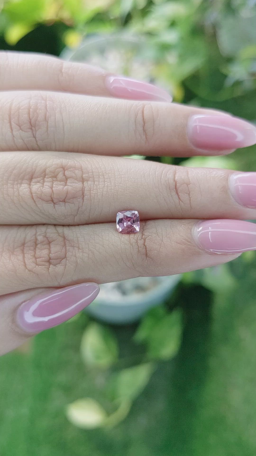0.70 Ct. Pink Sapphire from Ceylon (Sri Lanka) Size Video