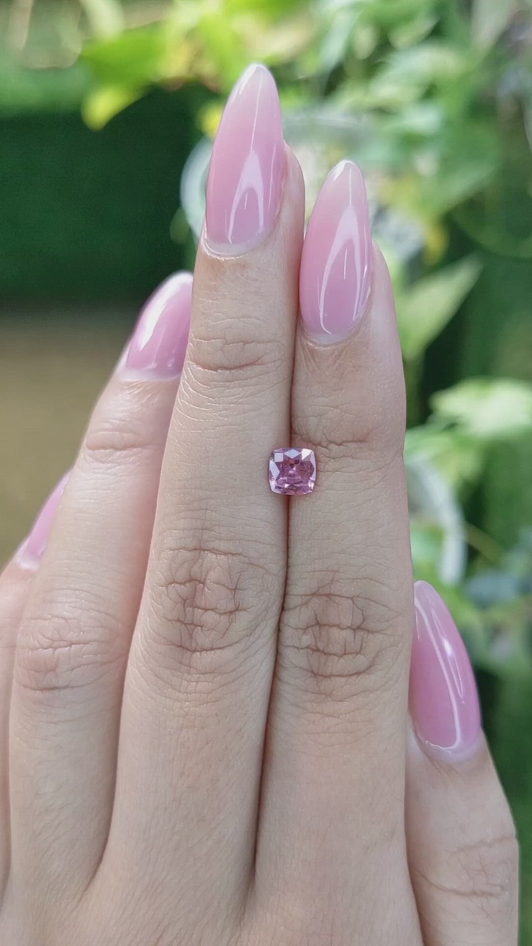 0.70 Ct. Pink Sapphire from Ceylon (Sri Lanka) Size Video