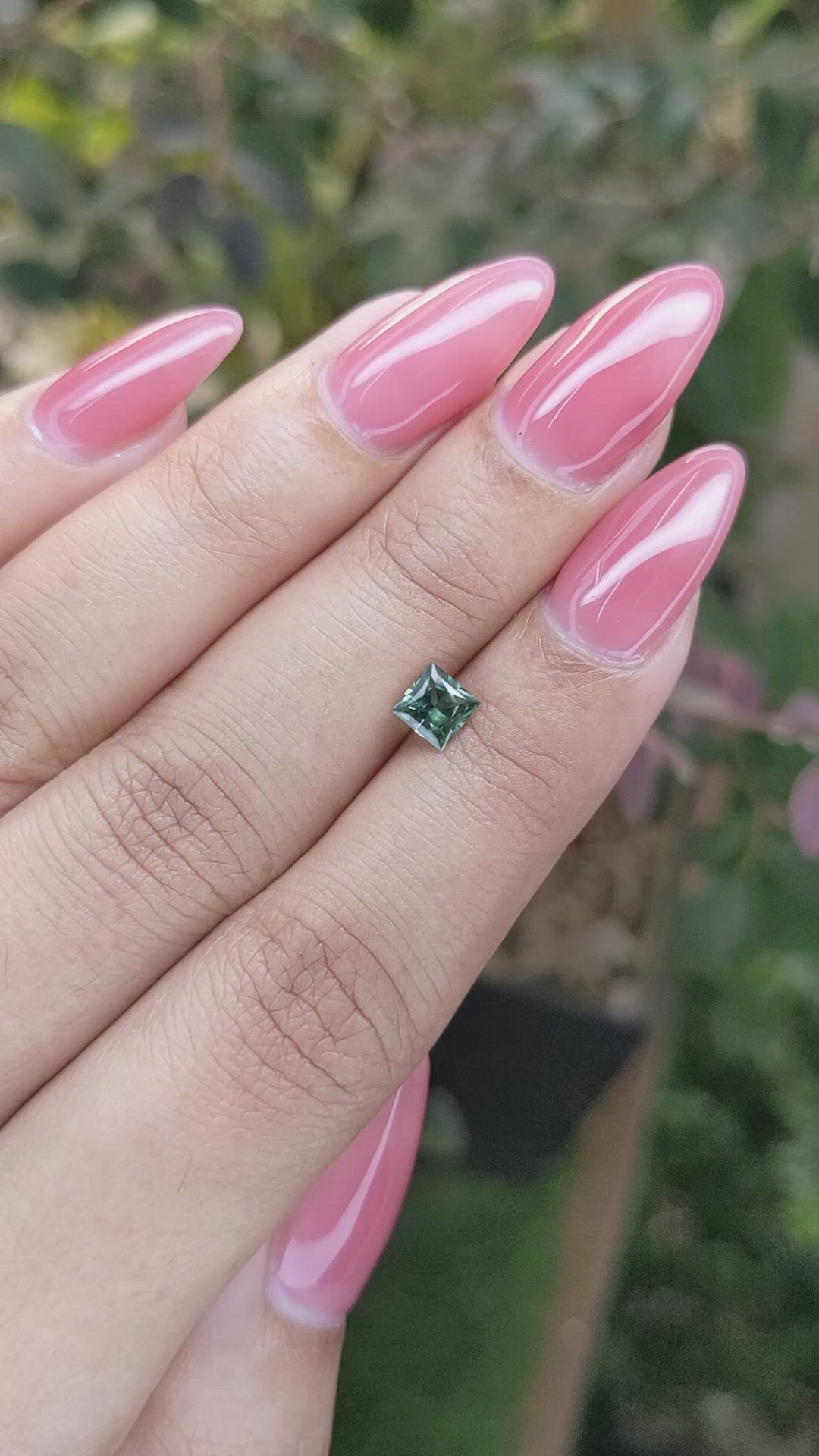 0.60 Ct. Green Sapphire from Ceylon (Sri Lanka) Size Video