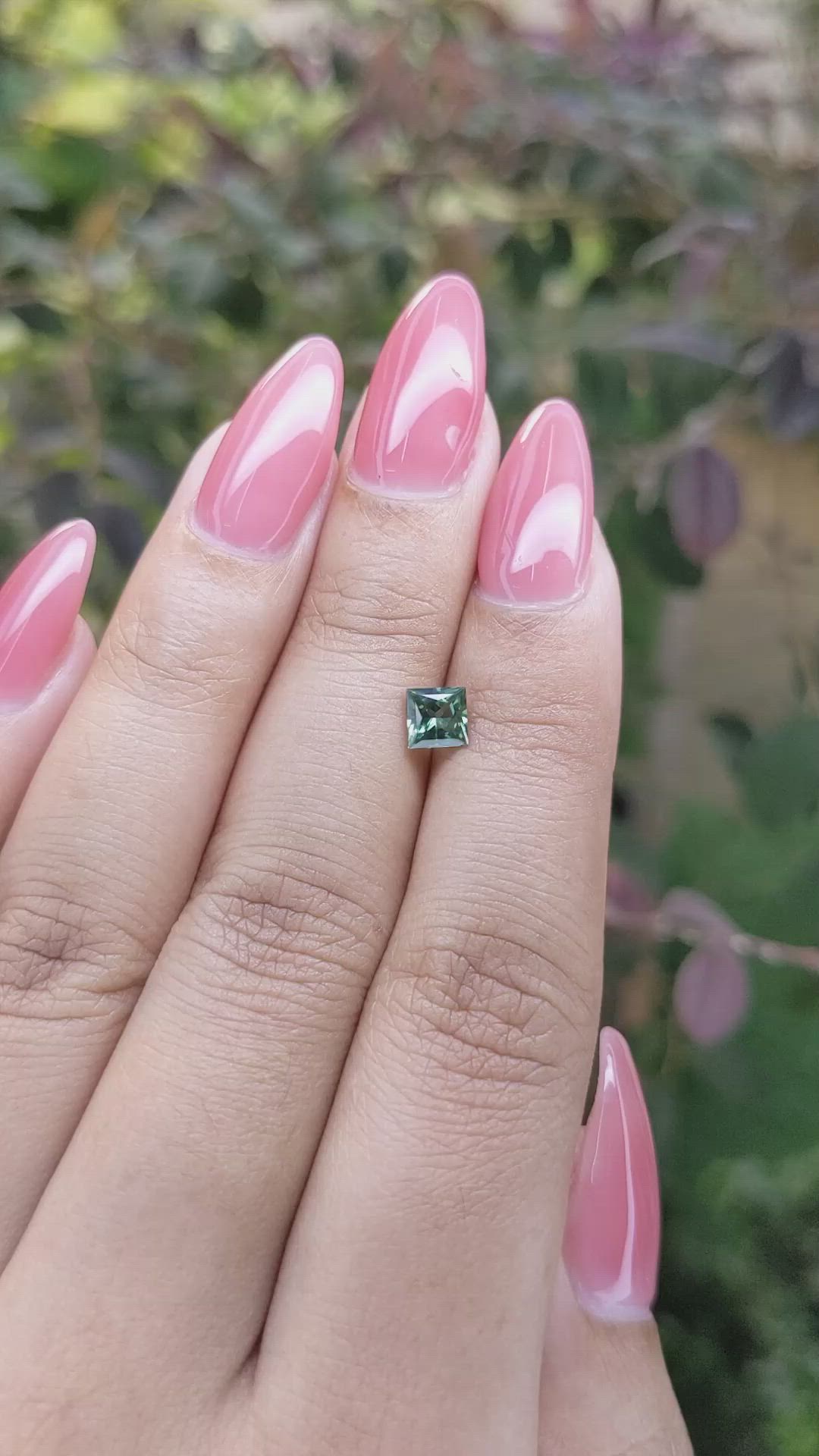 0.60 Ct. Green Sapphire from Ceylon (Sri Lanka) Size Video