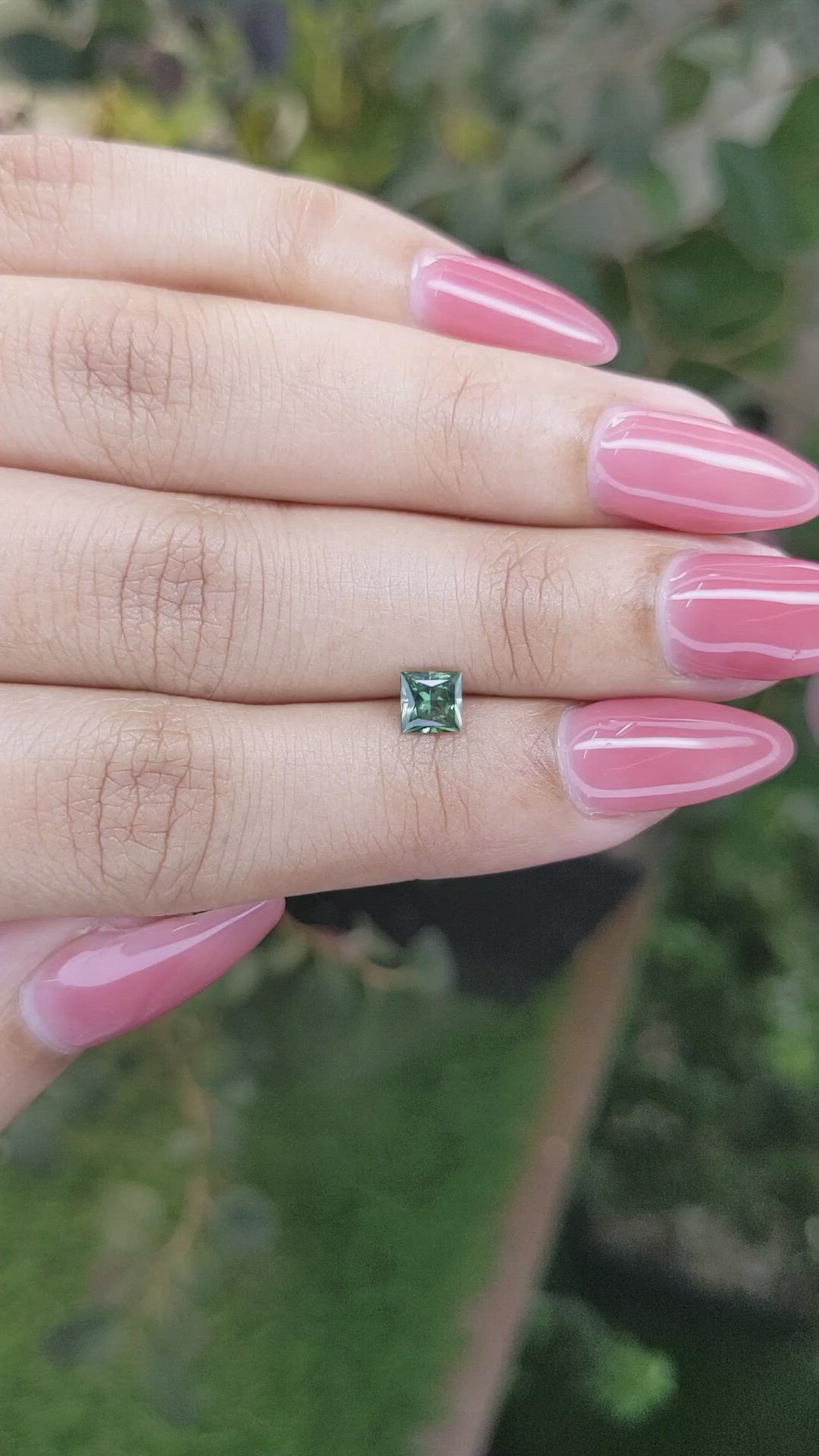 0.60 Ct. Green Sapphire from Ceylon (Sri Lanka) Size Video