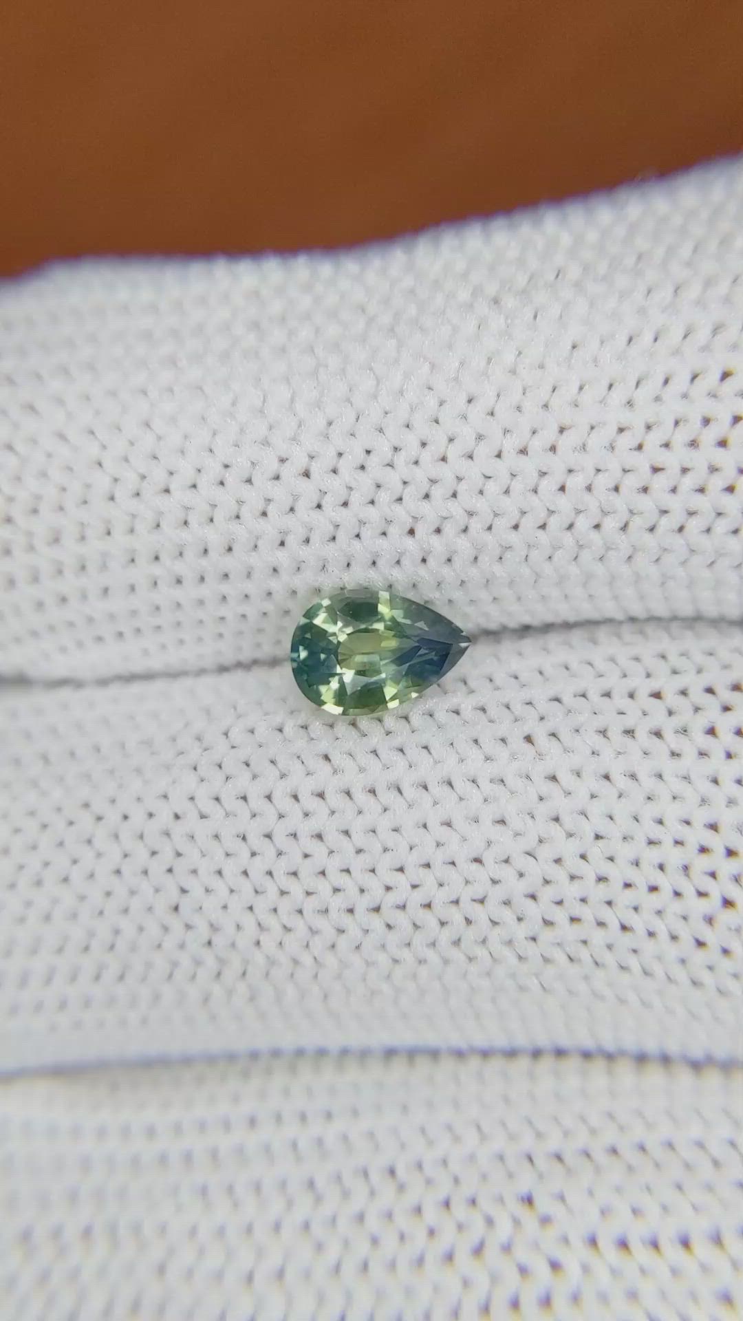 0.88 Ct. Bluish Green Sapphire from Ceylon (Sri Lanka) Size Video