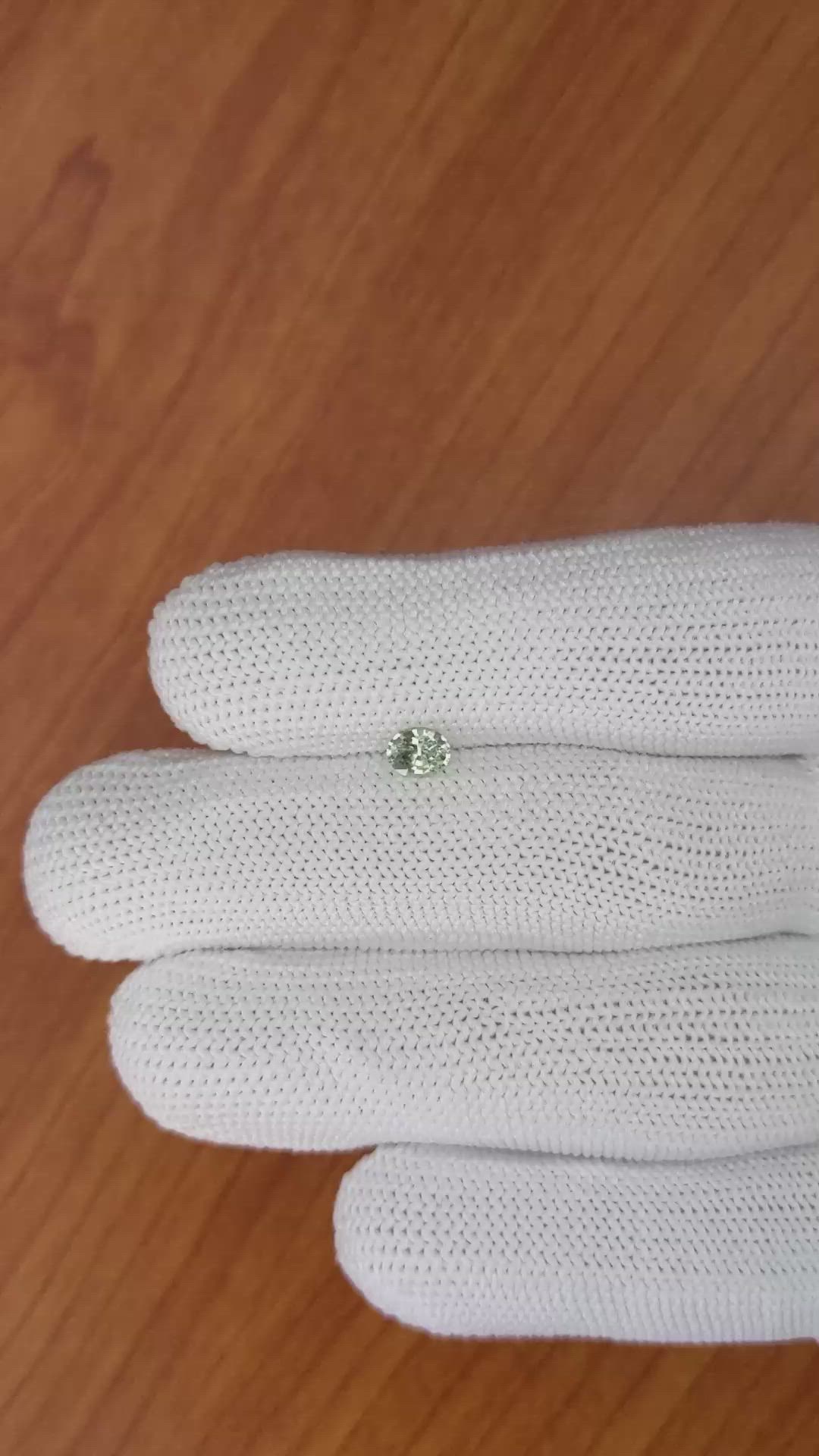 0.46 Ct. Green Sapphire from Ceylon (Sri Lanka) Size Video