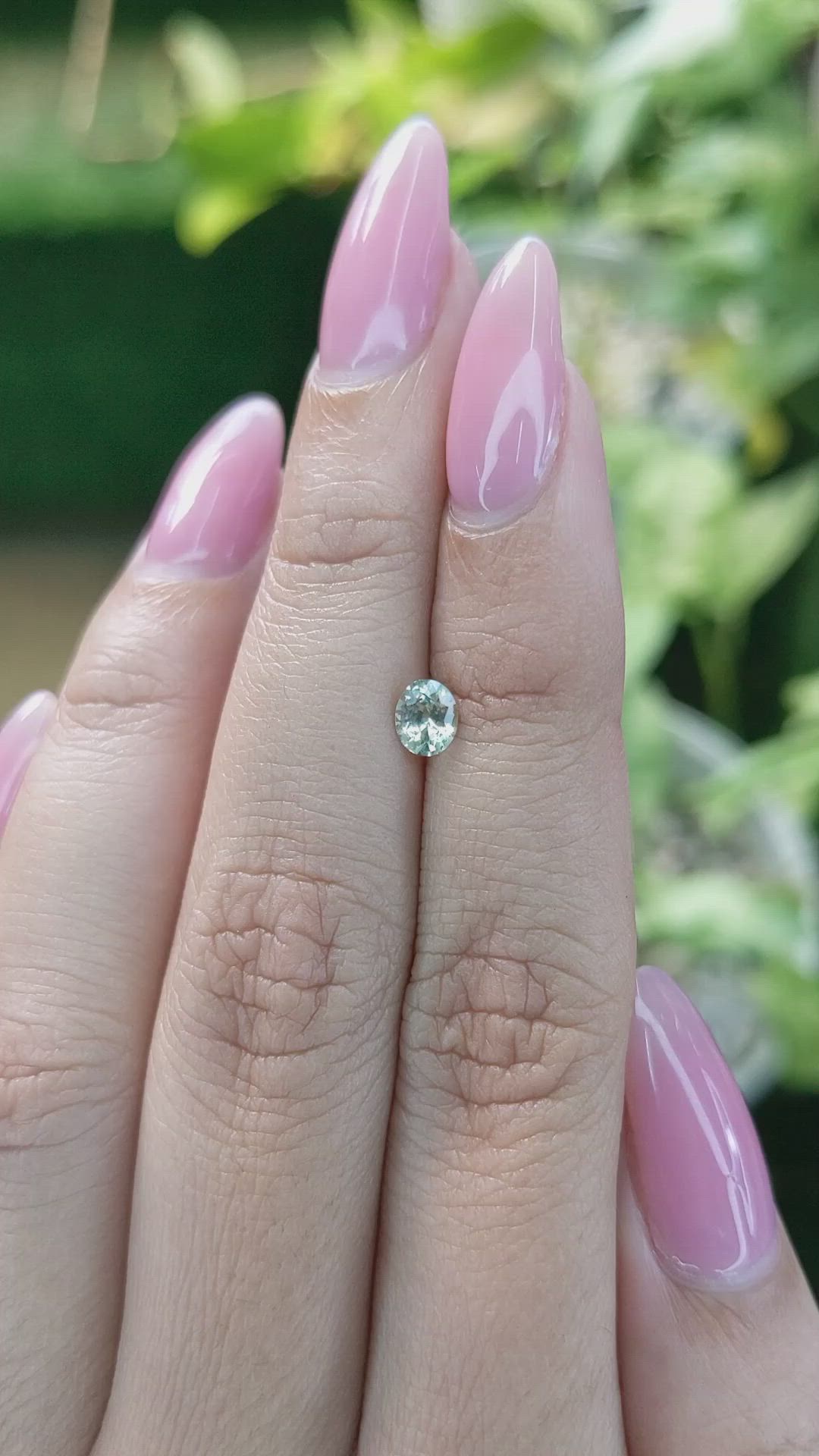 0.46 Ct. Green Sapphire from Ceylon (Sri Lanka) Size Video