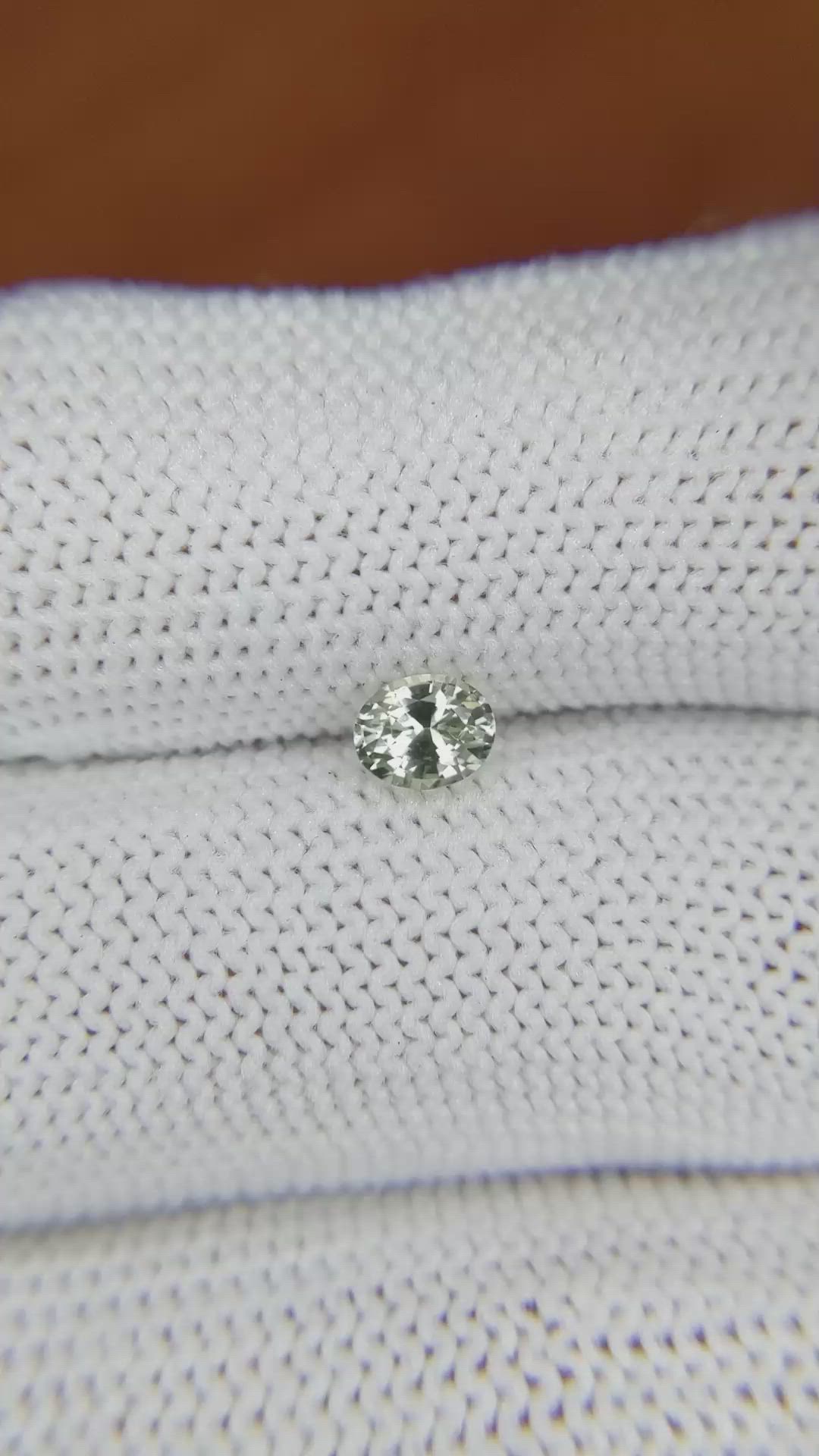 0.46 Ct. Green Sapphire from Ceylon (Sri Lanka) Size Video
