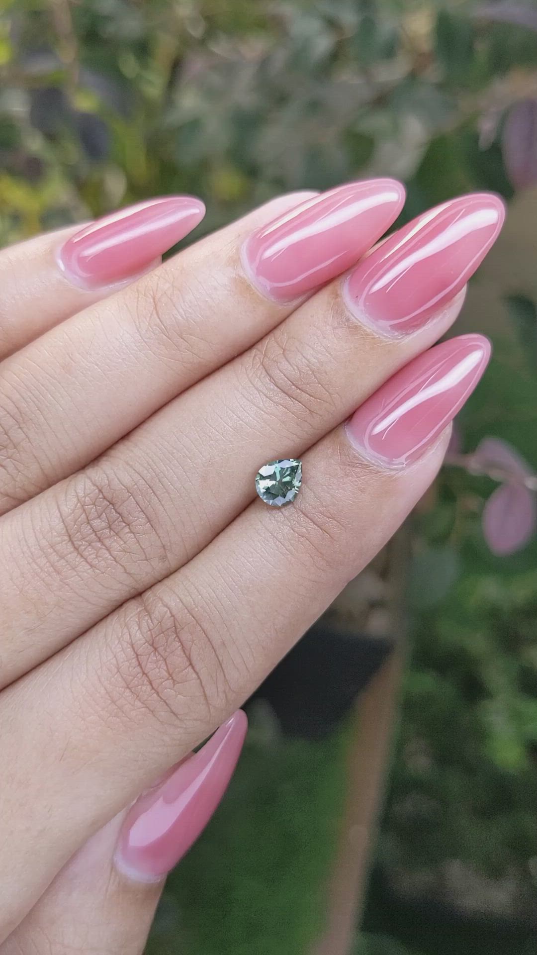 0.71 Ct. Green Sapphire from Ceylon (Sri Lanka) Size Video