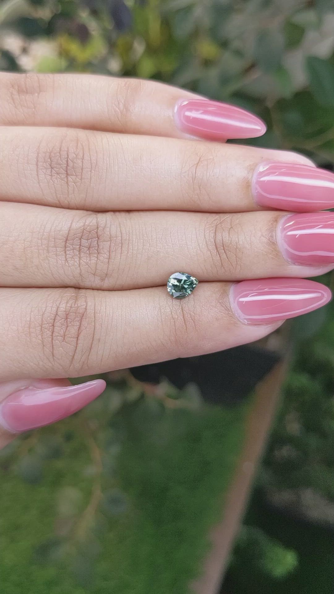 0.71 Ct. Green Sapphire from Ceylon (Sri Lanka) Size Video