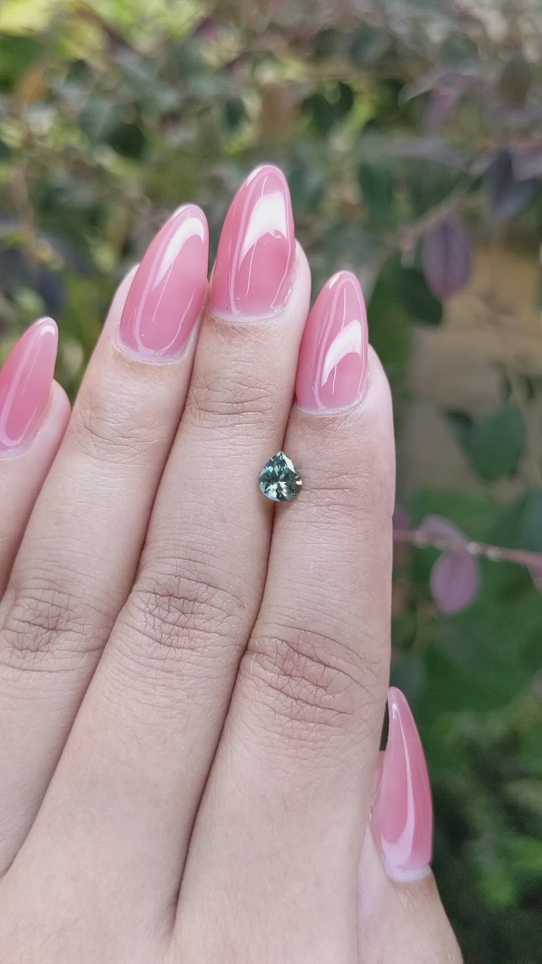 0.71 Ct. Green Sapphire from Ceylon (Sri Lanka) Size Video