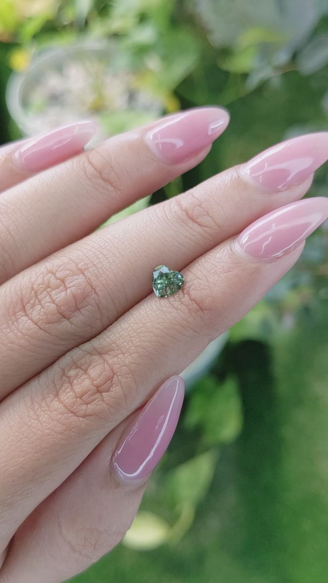 0.81 Ct. Green Sapphire from Ceylon (Sri Lanka) Size Video