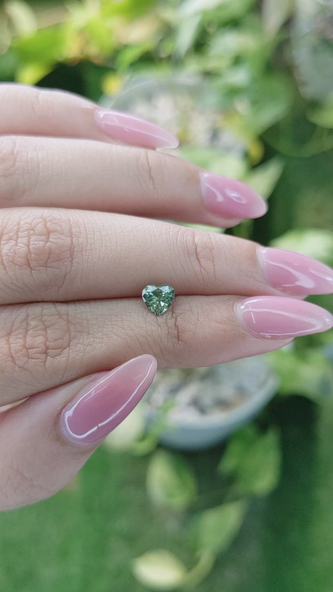 0.81 Ct. Green Sapphire from Ceylon (Sri Lanka) Size Video
