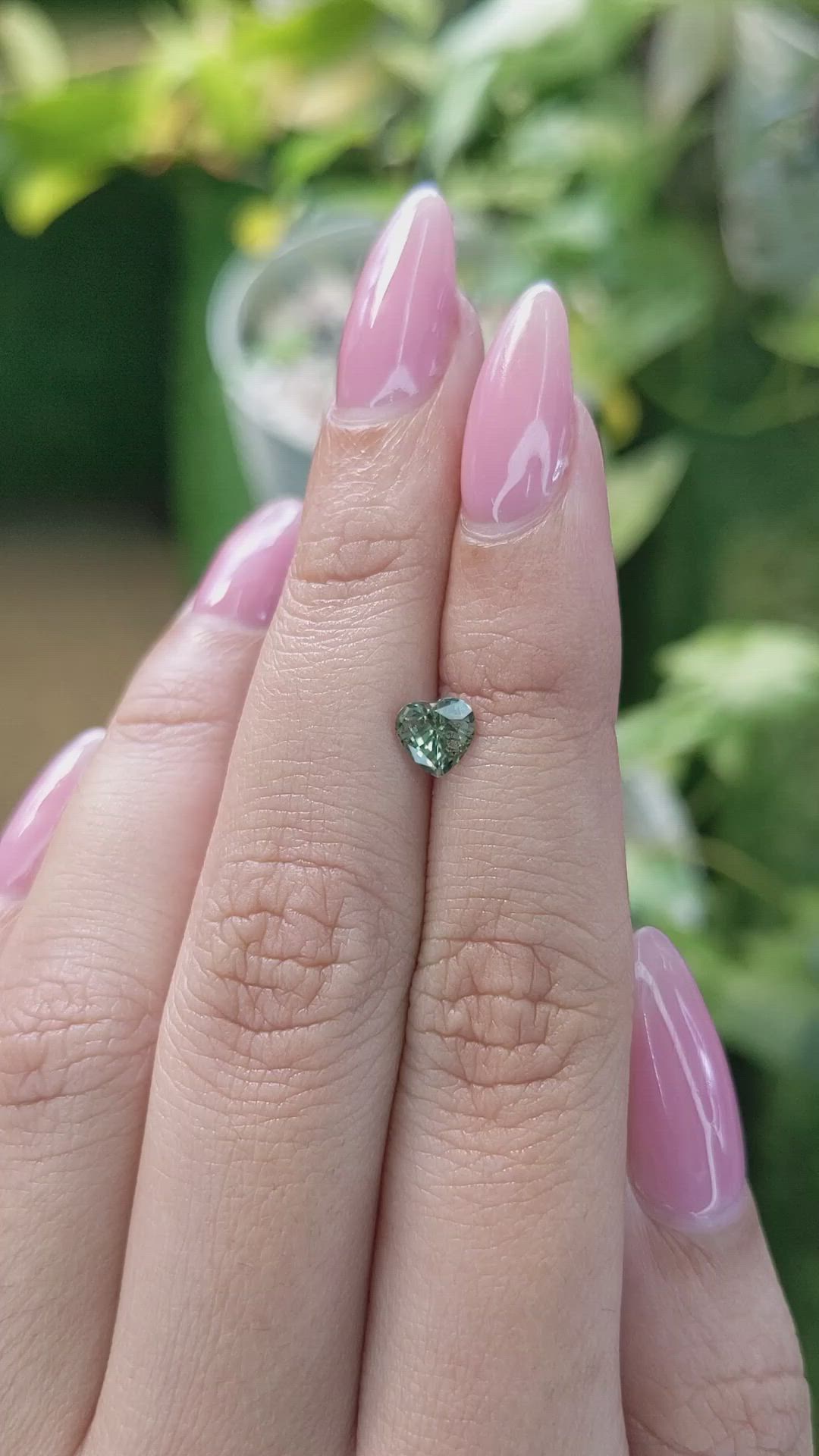 0.81 Ct. Green Sapphire from Ceylon (Sri Lanka) Size Video