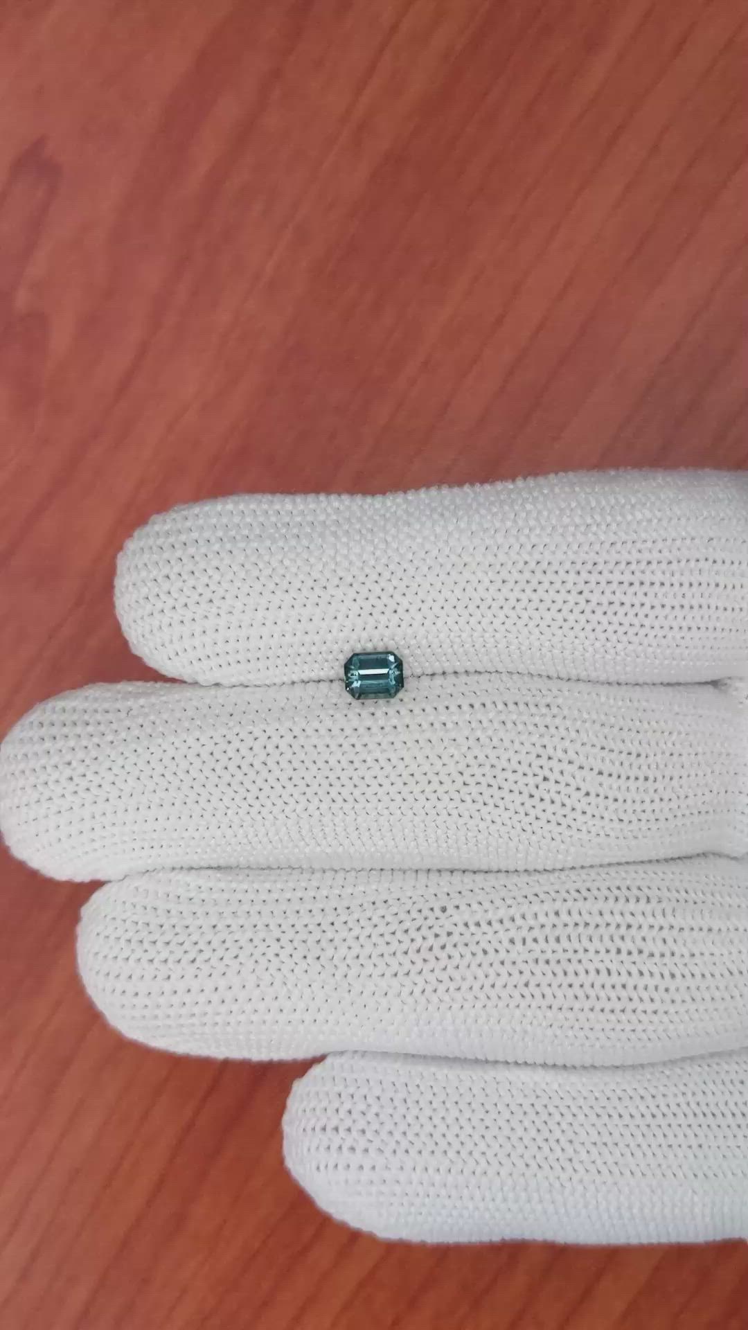 0.59 Ct. Greenish Blue Sapphire from Ceylon (Sri Lanka) Size Video