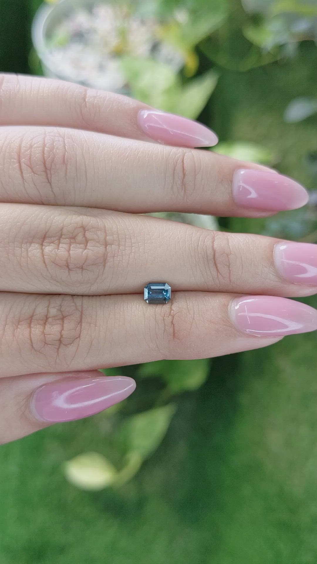 0.59 Ct. Greenish Blue Sapphire from Ceylon (Sri Lanka) Size Video
