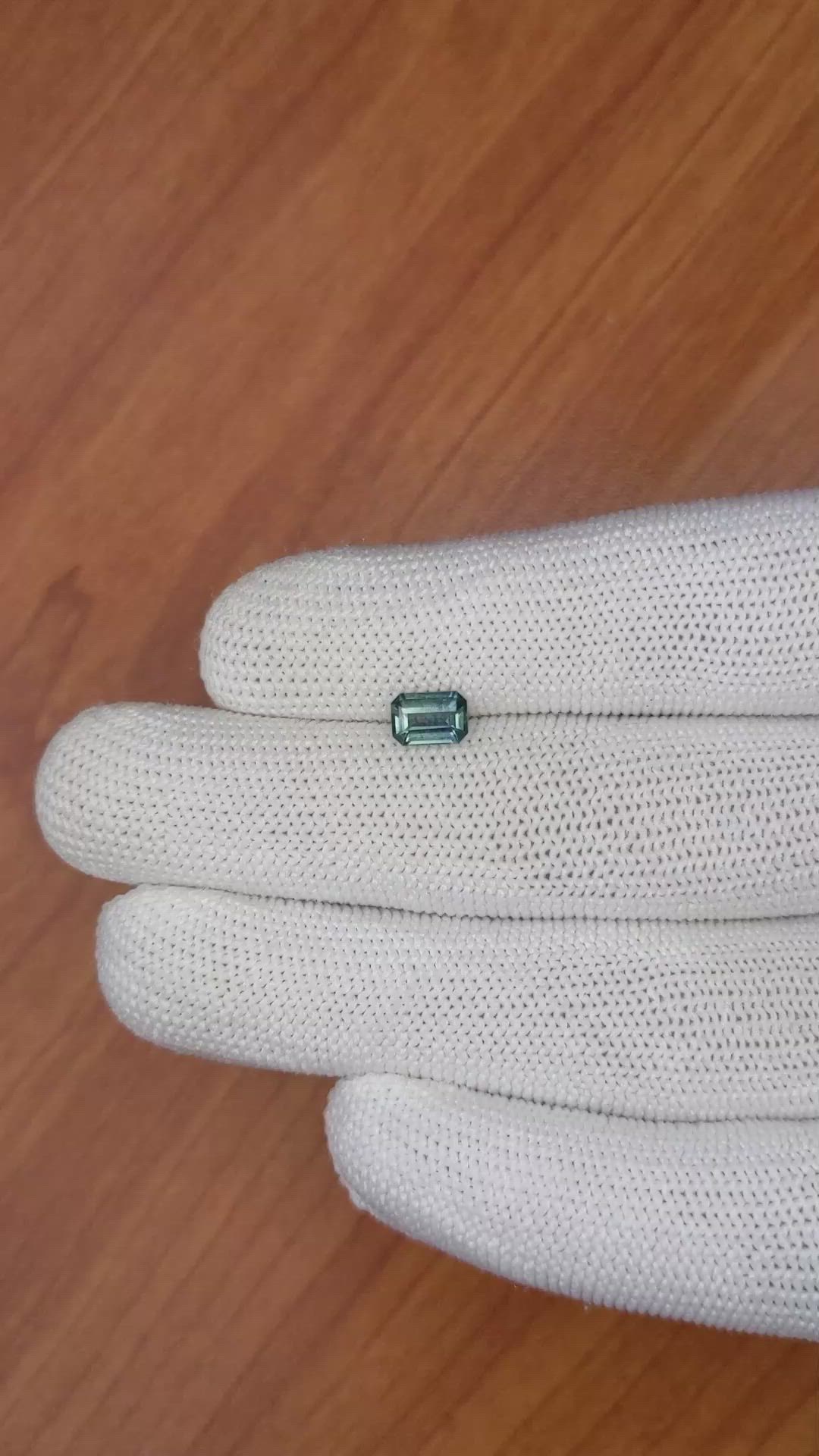 0.76 Ct. Bluish Green Sapphire from Ceylon (Sri Lanka) Size Video
