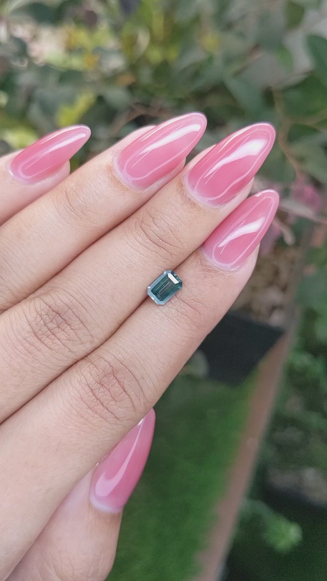 0.76 Ct. Bluish Green Sapphire from Ceylon (Sri Lanka) Size Video