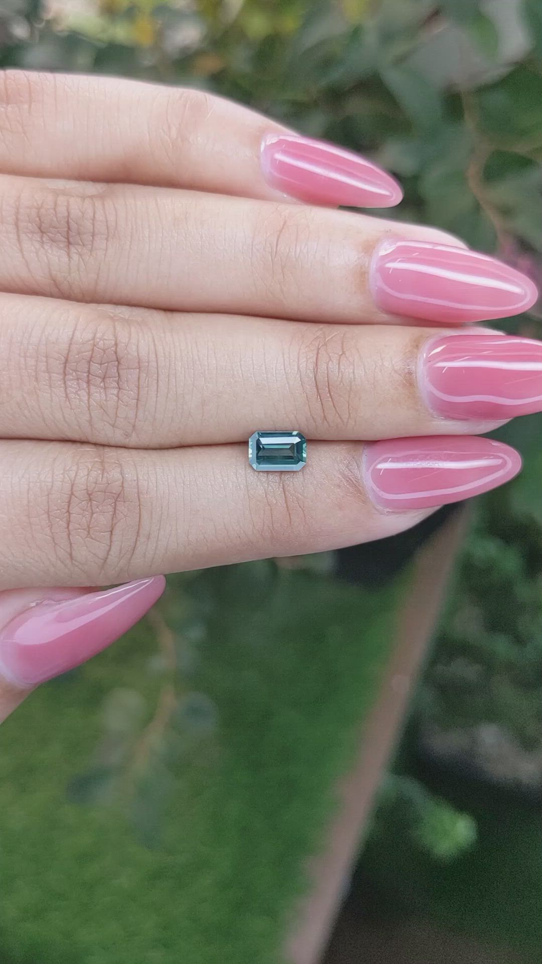 0.76 Ct. Bluish Green Sapphire from Ceylon (Sri Lanka) Size Video