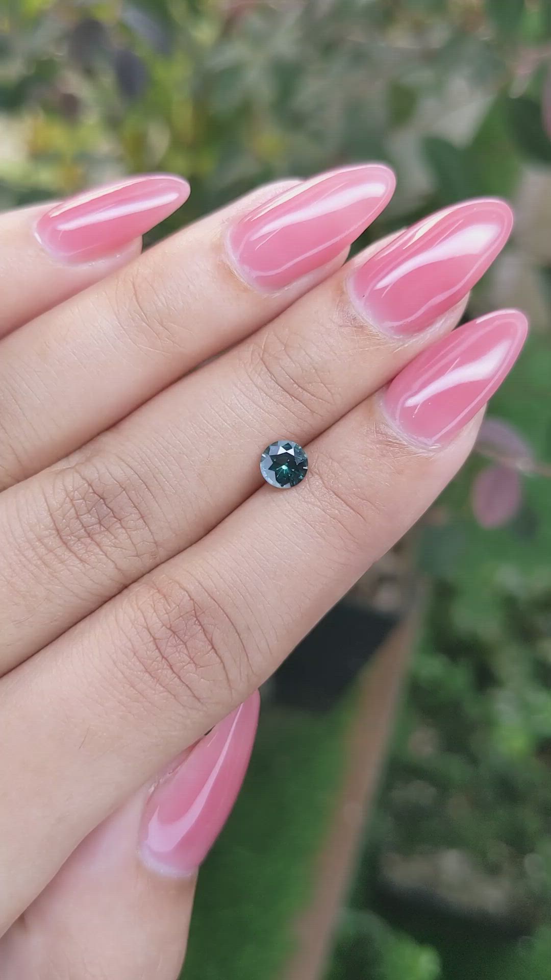 0.59 Ct. Bluish Green Sapphire from Ceylon (Sri Lanka) Size Video