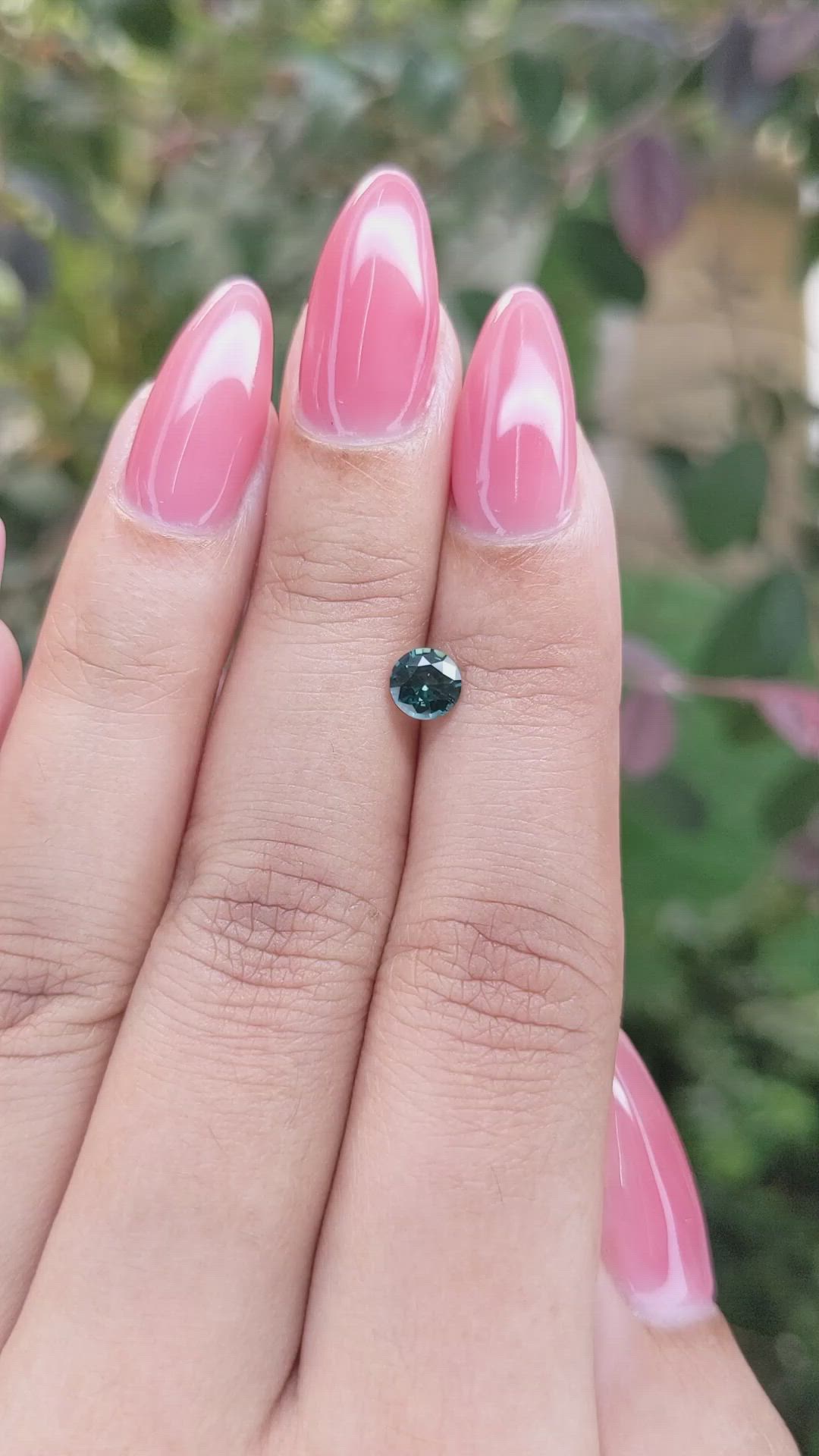 0.59 Ct. Bluish Green Sapphire from Ceylon (Sri Lanka) Size Video