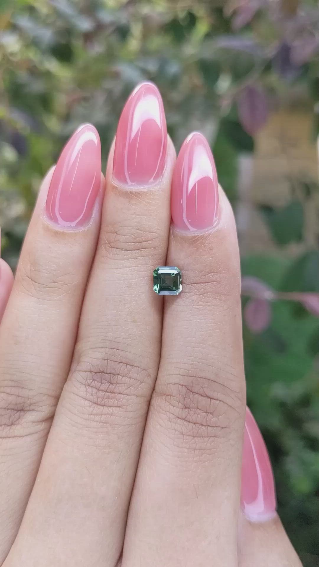 0.87 Ct. Green Sapphire from Ceylon (Sri Lanka) Size Video