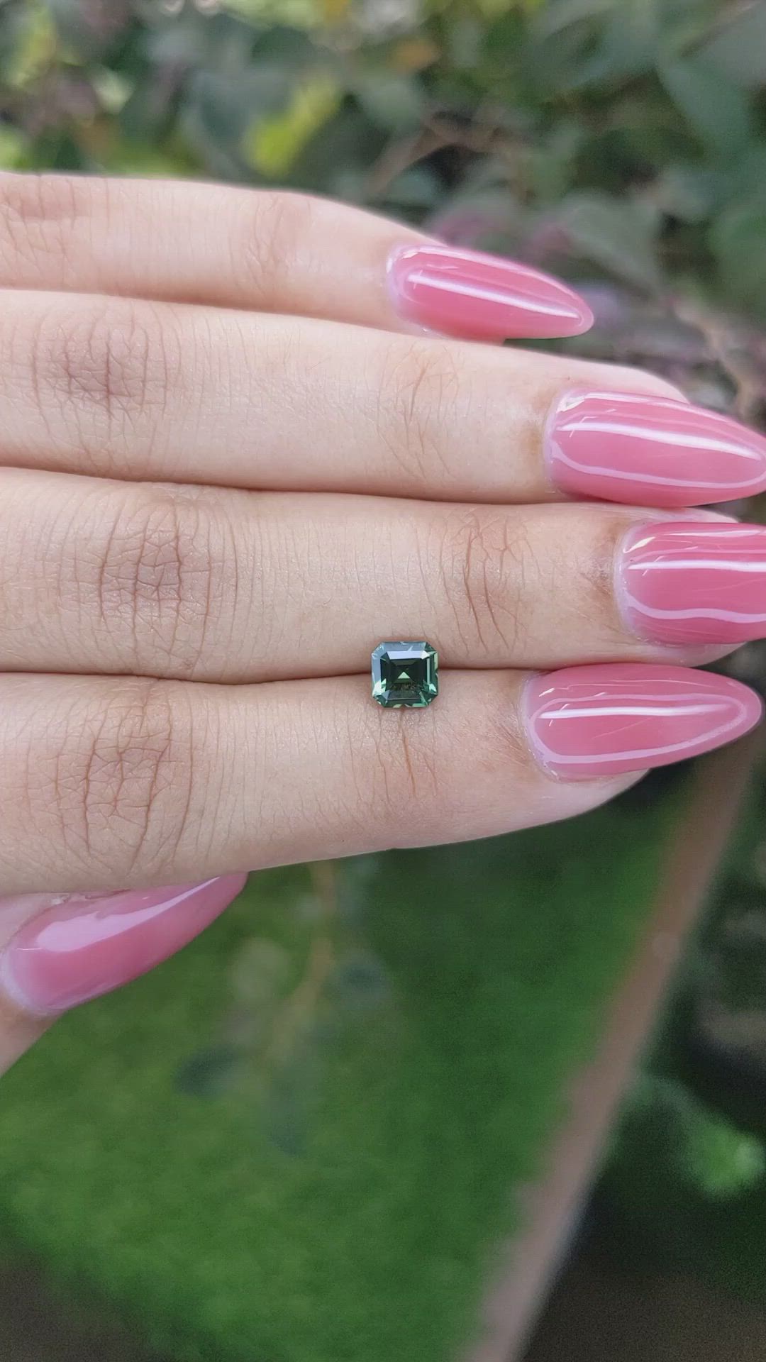 0.87 Ct. Green Sapphire from Ceylon (Sri Lanka) Size Video