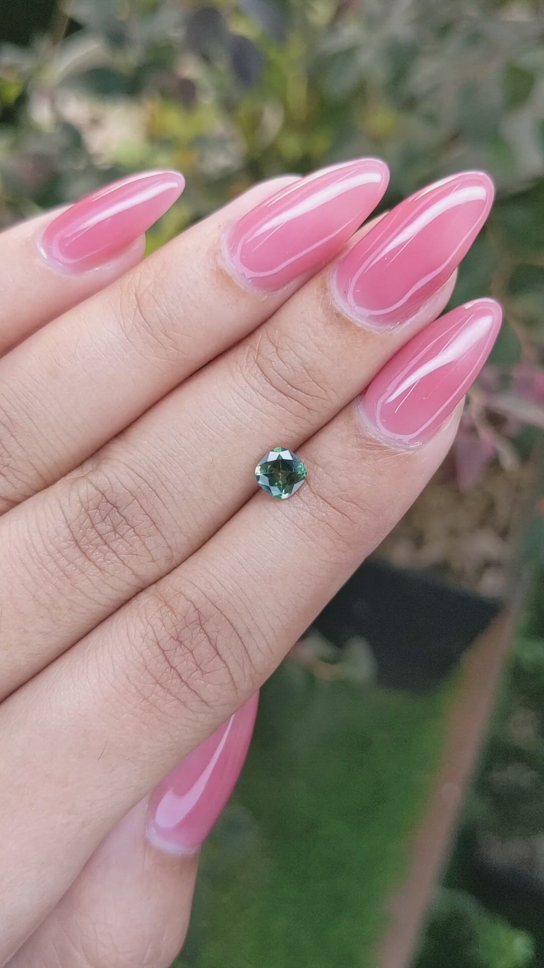 0.69 Ct. Green Sapphire from Ceylon (Sri Lanka) Size Video