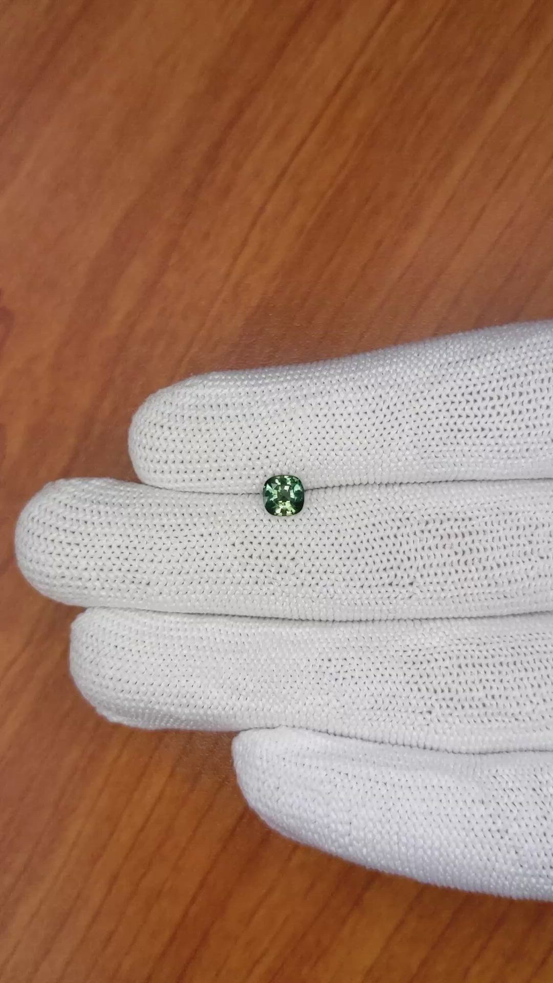0.69 Ct. Green Sapphire from Ceylon (Sri Lanka) Size Video