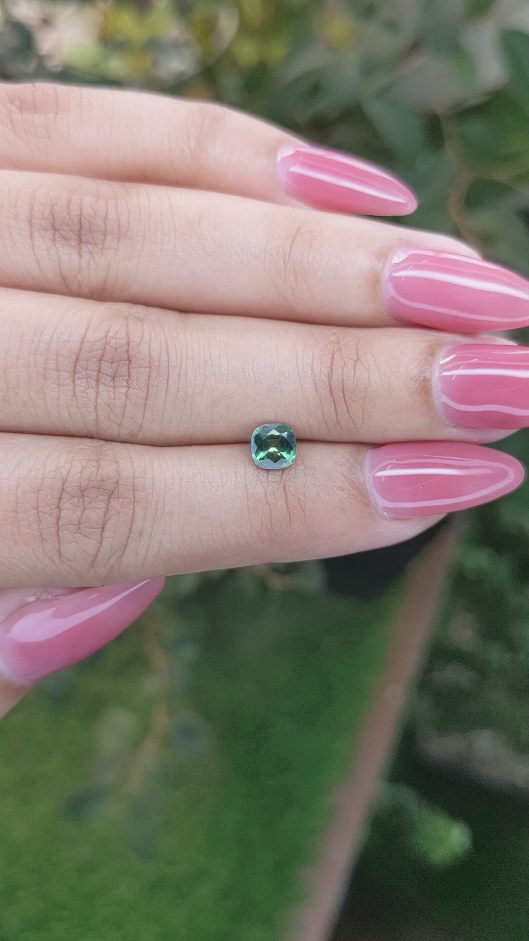 0.69 Ct. Green Sapphire from Ceylon (Sri Lanka) Size Video