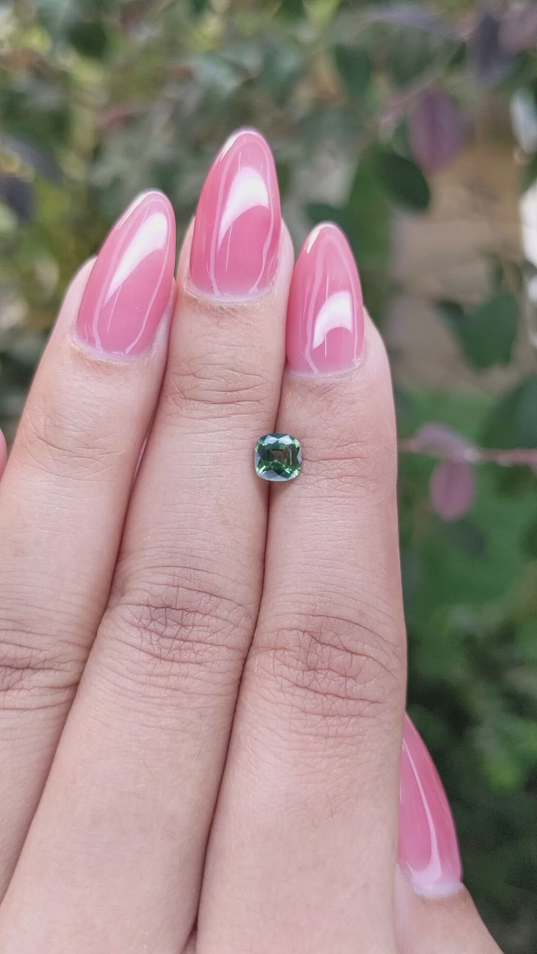 0.69 Ct. Green Sapphire from Ceylon (Sri Lanka) Size Video