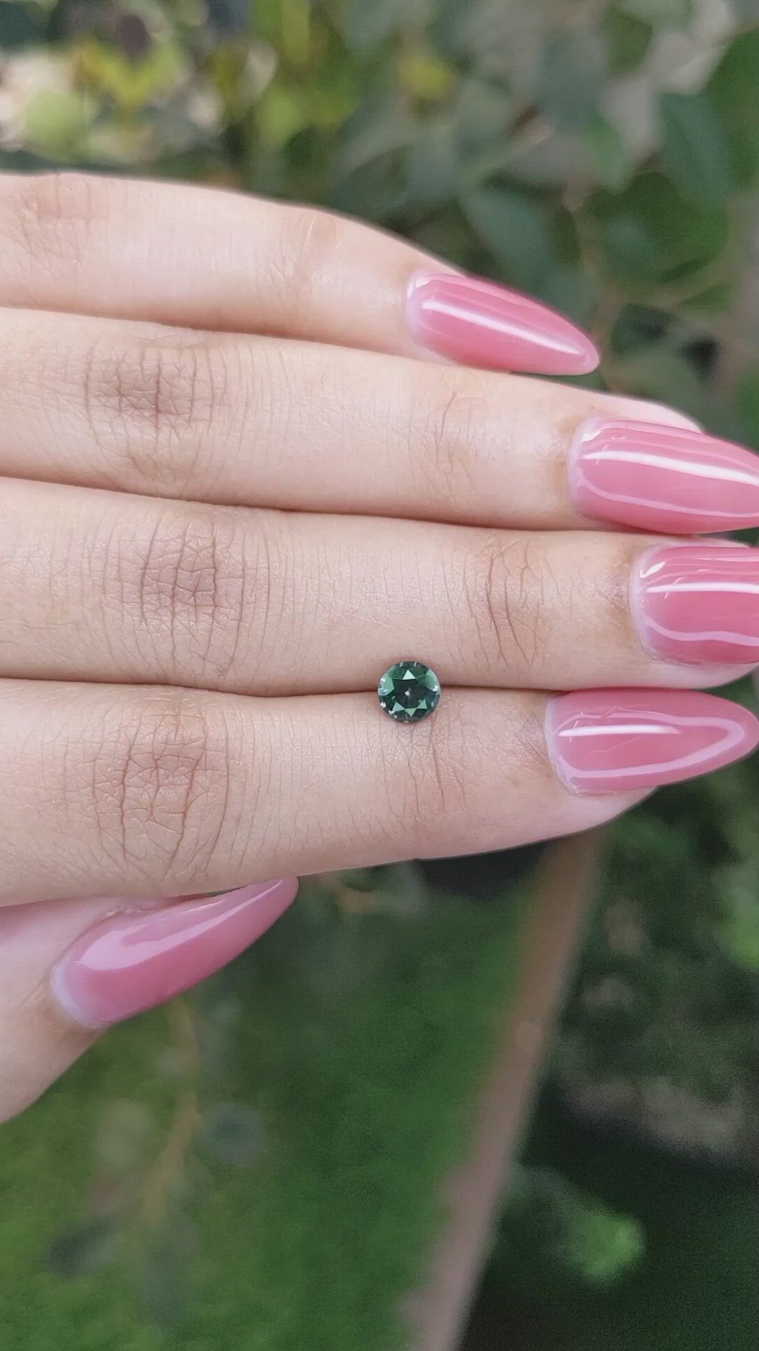 0.67 Ct. Green Sapphire from Ceylon (Sri Lanka) Size Video