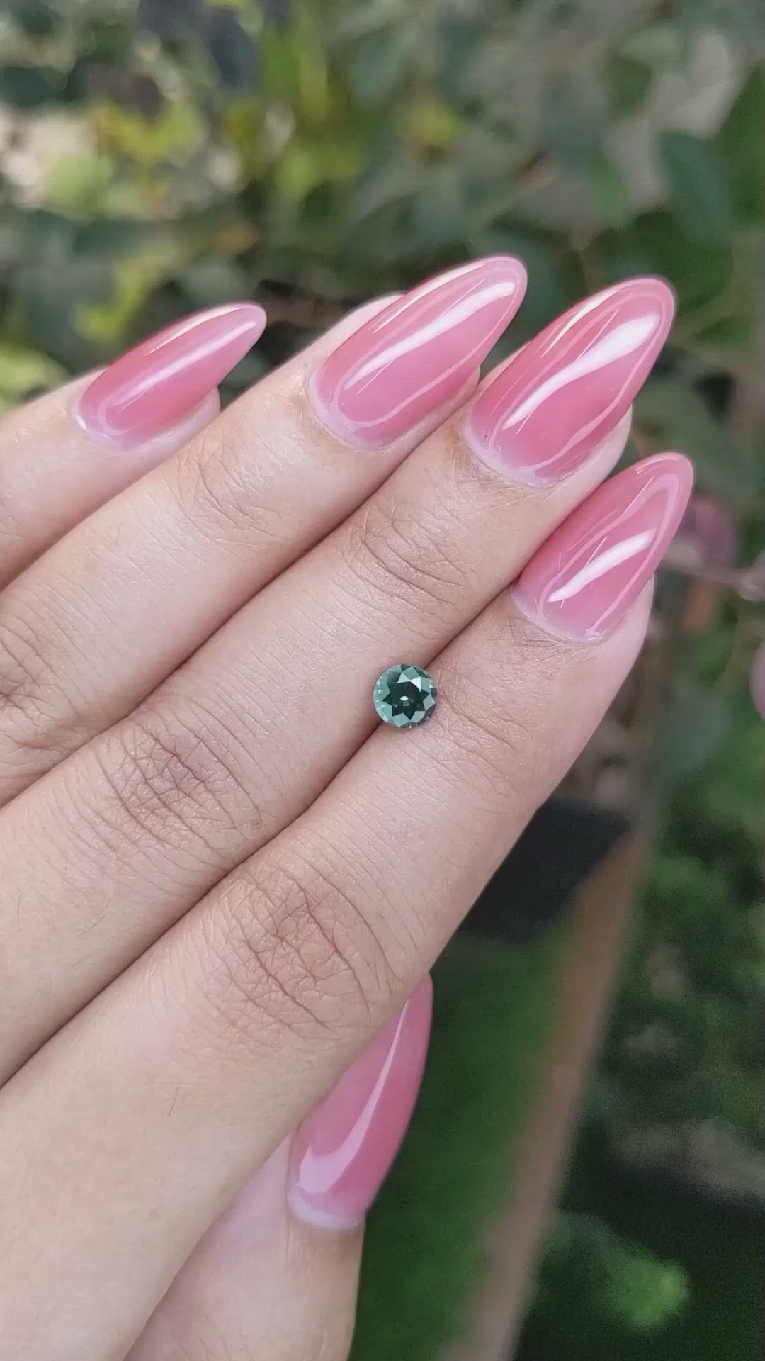 0.67 Ct. Green Sapphire from Ceylon (Sri Lanka) Size Video