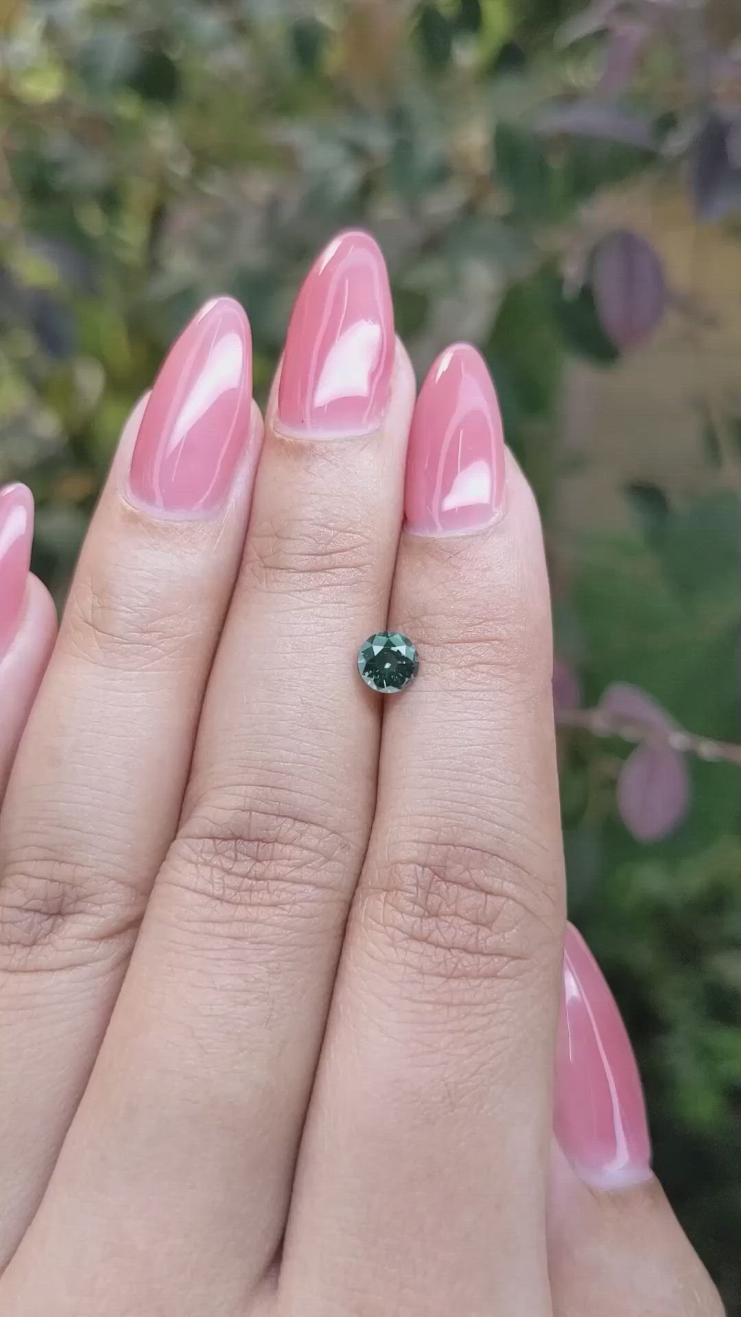 0.67 Ct. Green Sapphire from Ceylon (Sri Lanka) Size Video
