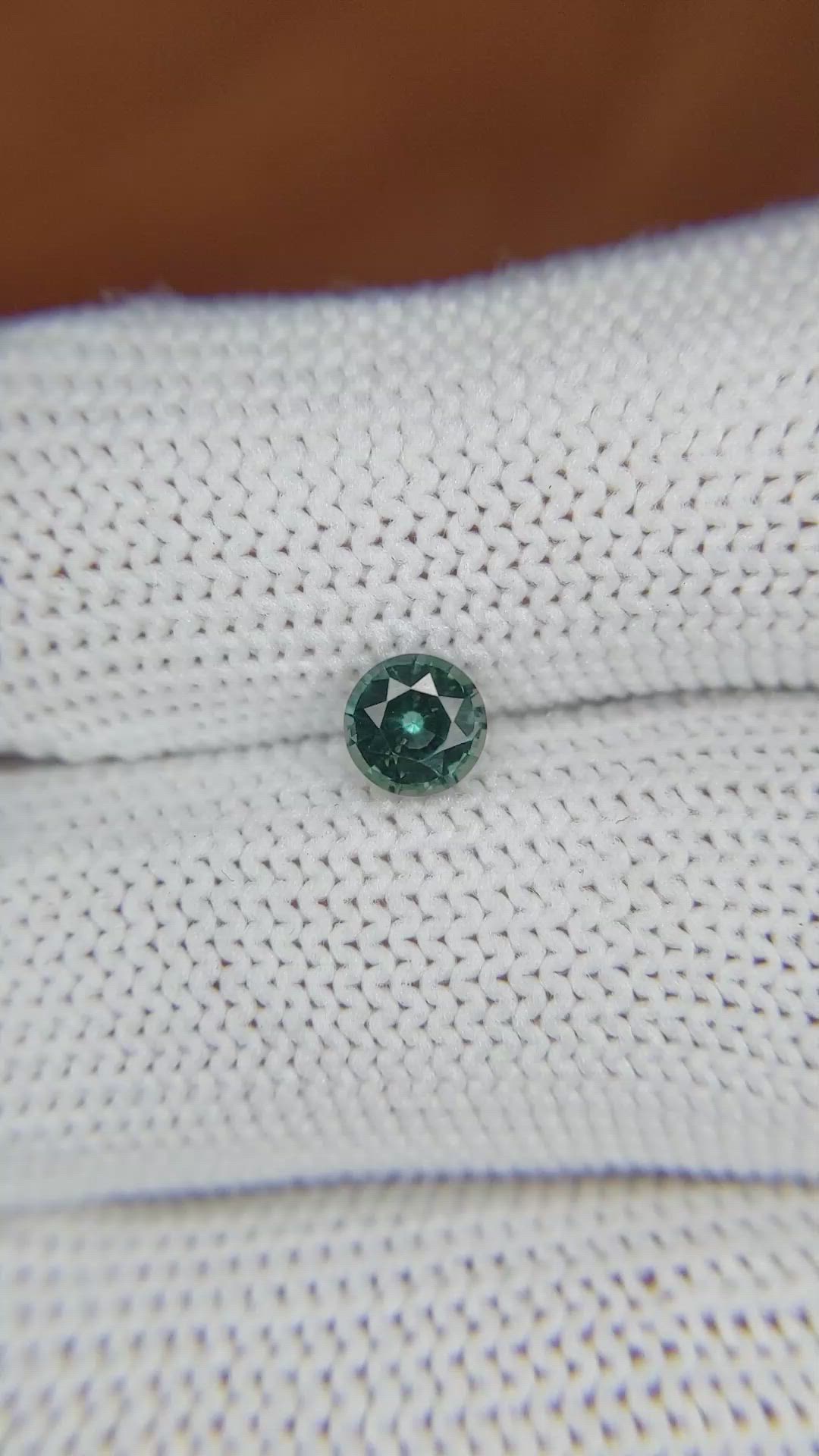 0.67 Ct. Green Sapphire from Ceylon (Sri Lanka) Size Video