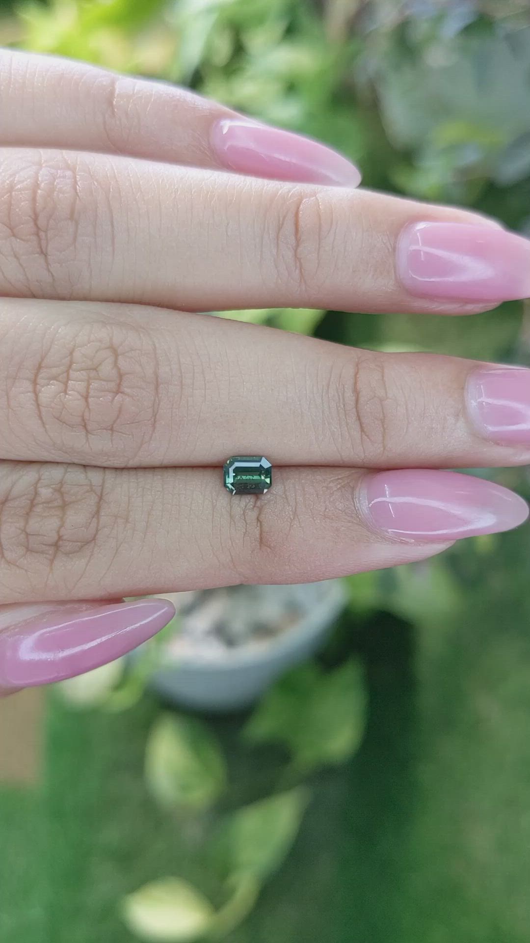 0.55 Ct. Green Sapphire from Ceylon (Sri Lanka) Size Video