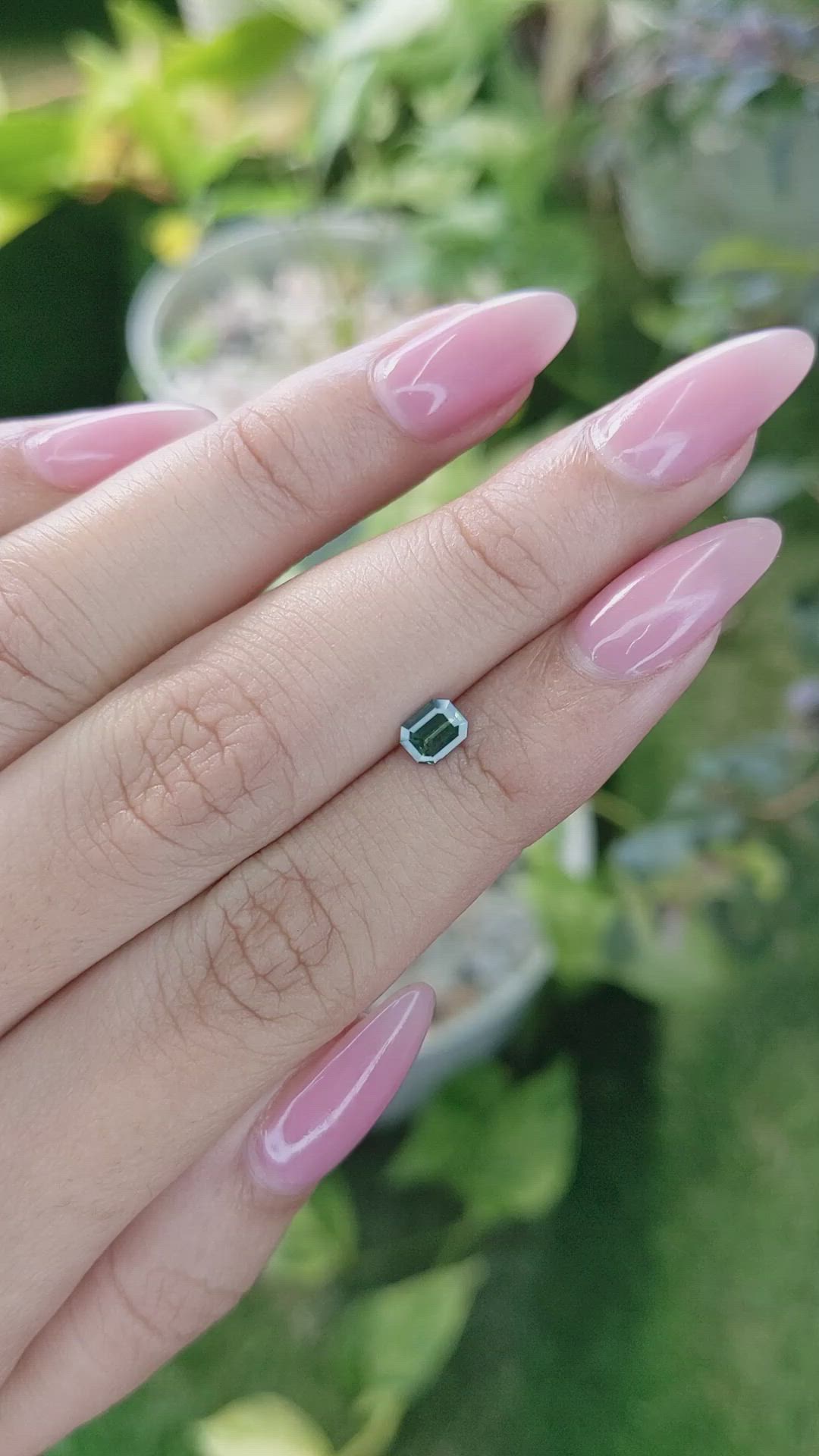 0.55 Ct. Green Sapphire from Ceylon (Sri Lanka) Size Video