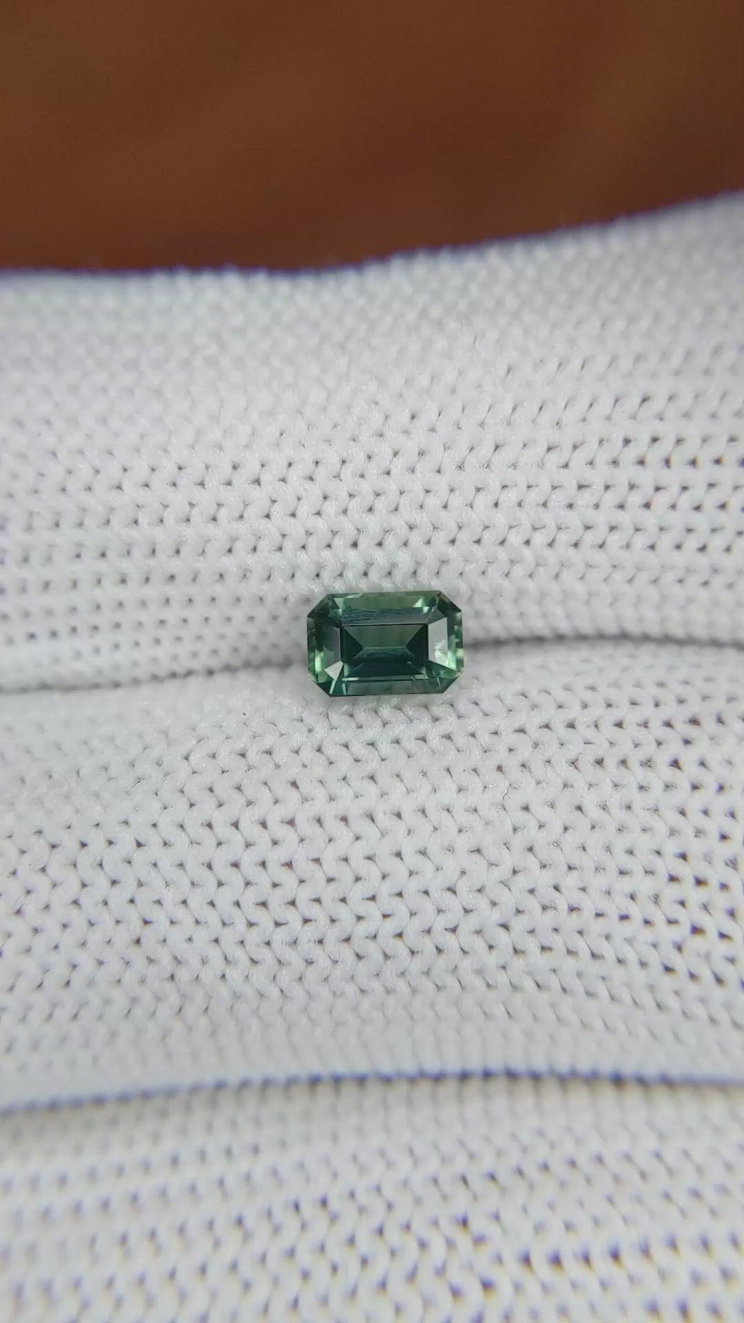 0.84 Ct. Green Sapphire from Ceylon (Sri Lanka) Size Video