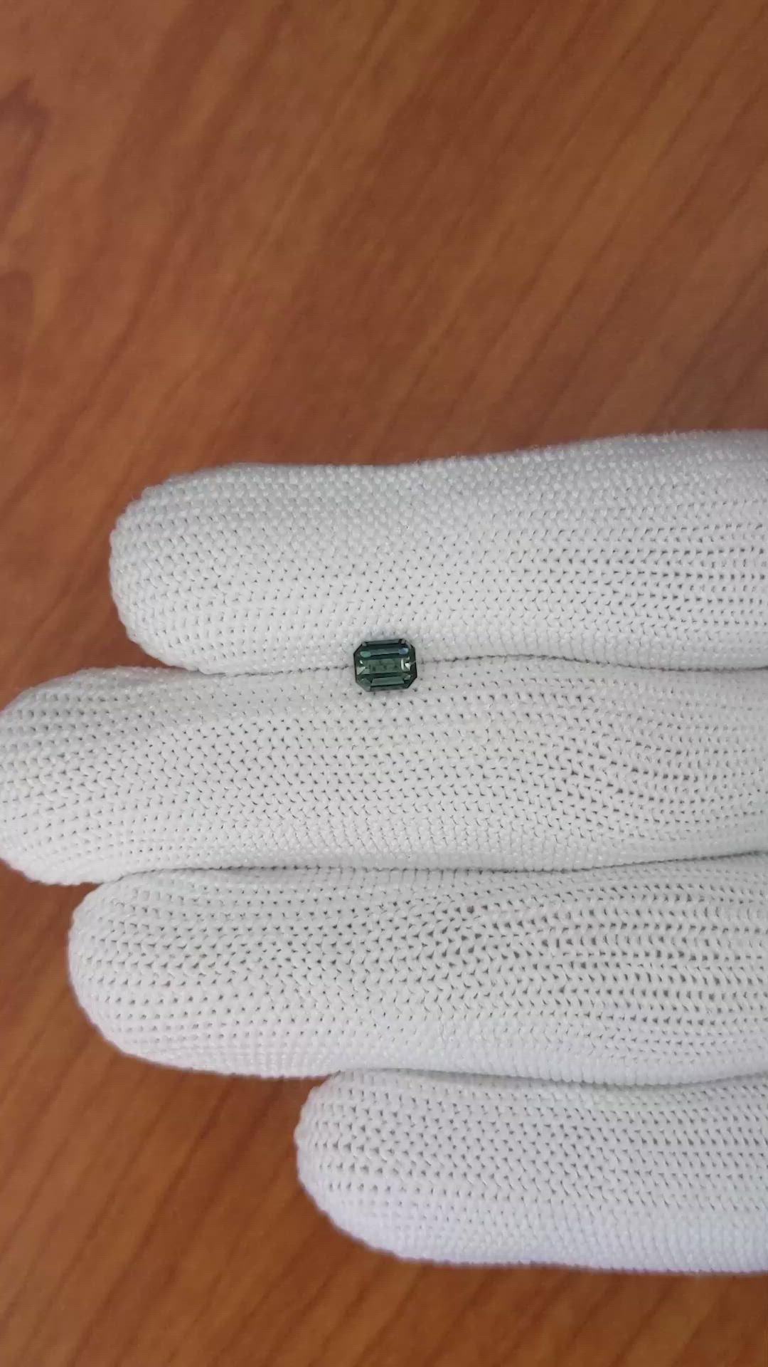 0.53 Ct. Bluish Green Sapphire from Ceylon (Sri Lanka) Size Video